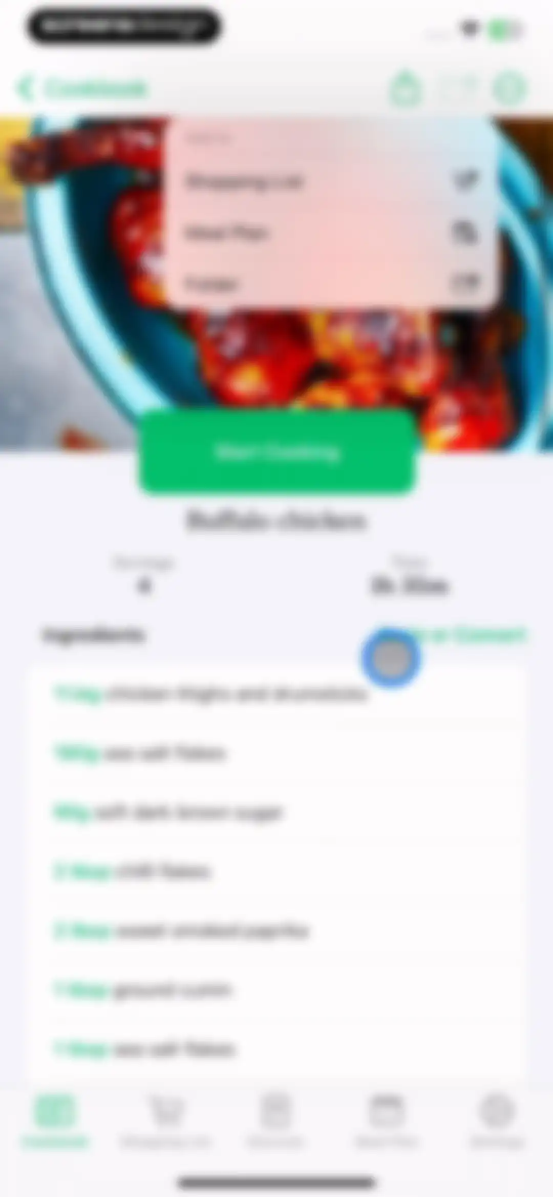 Pestle: Recipe Manager screen 16
