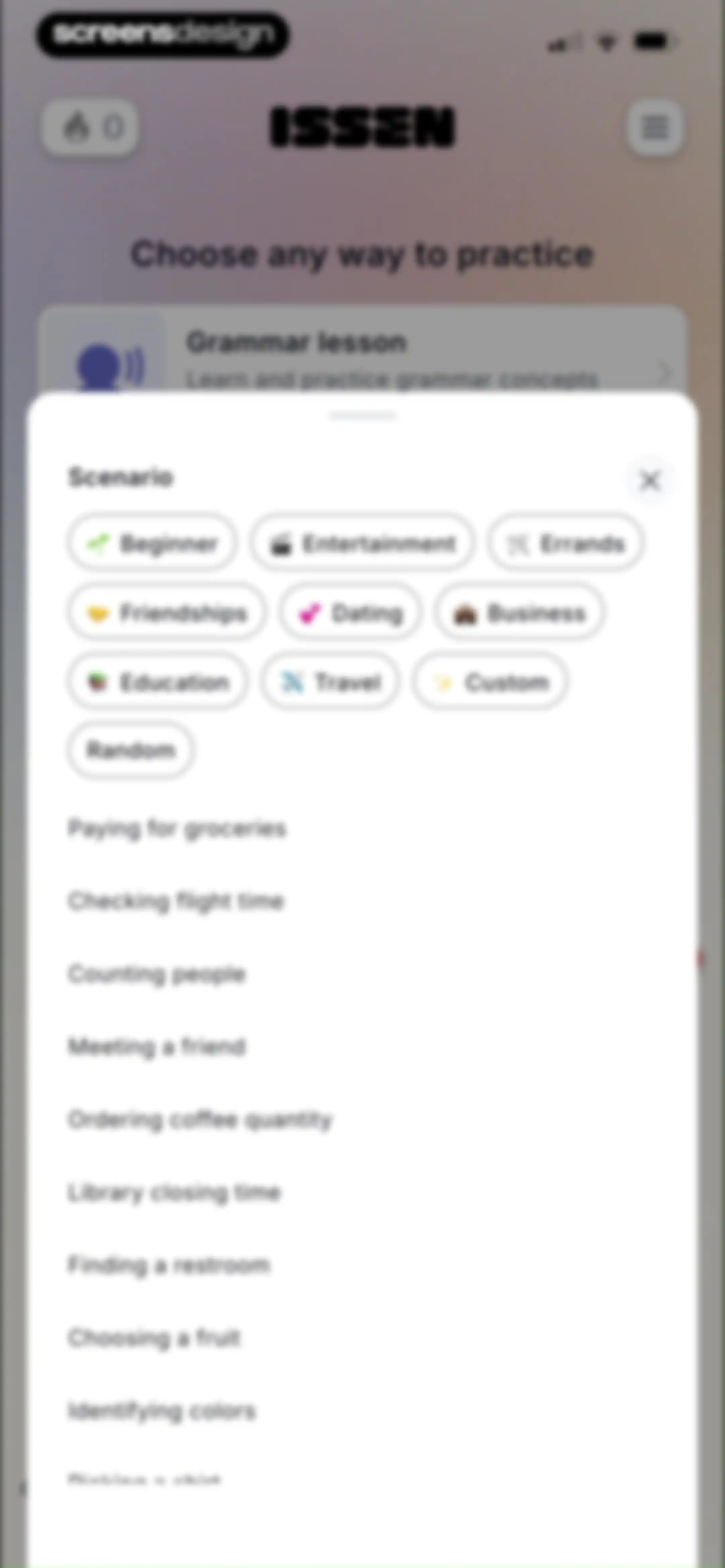 ISSEN - Voice Tutor screen 41