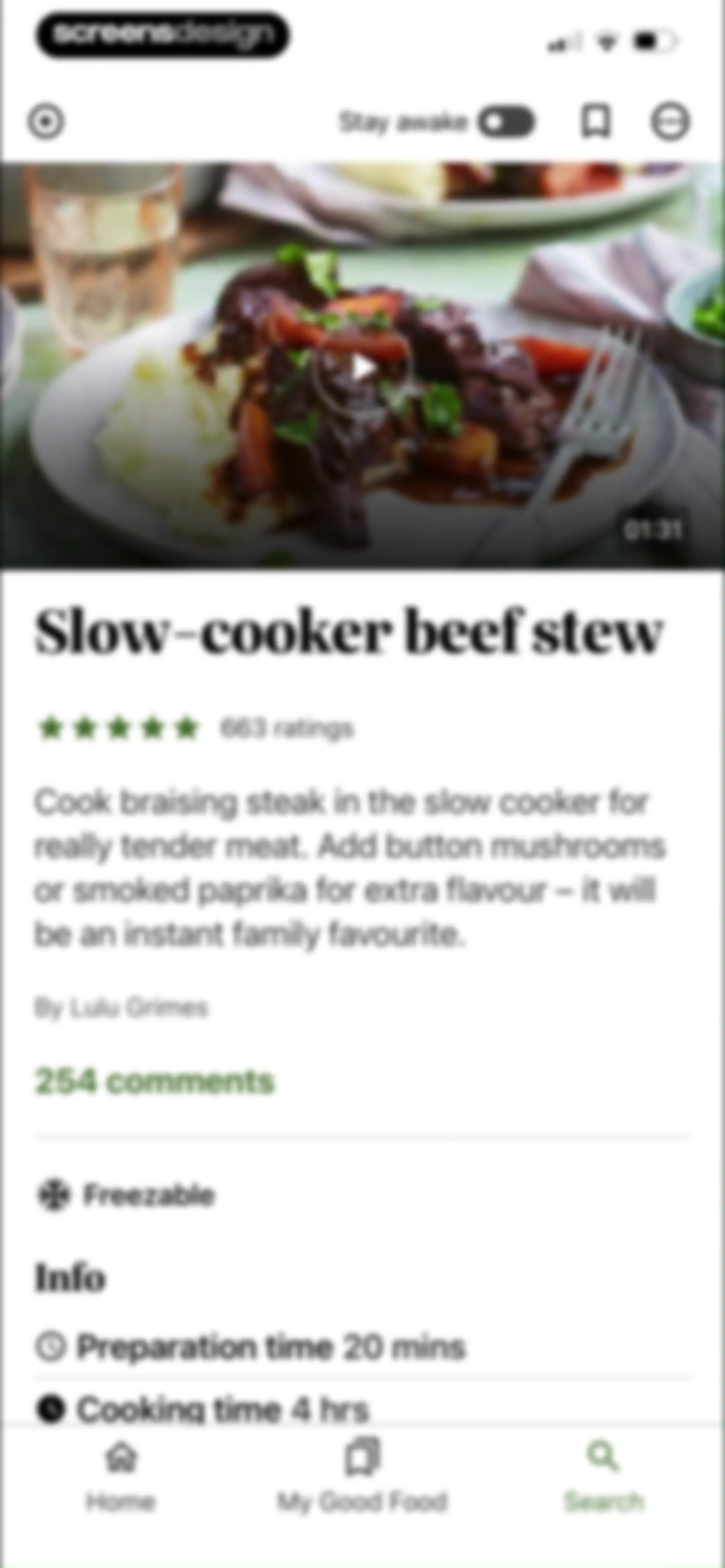 Good Food: Recipe Finder screen 34