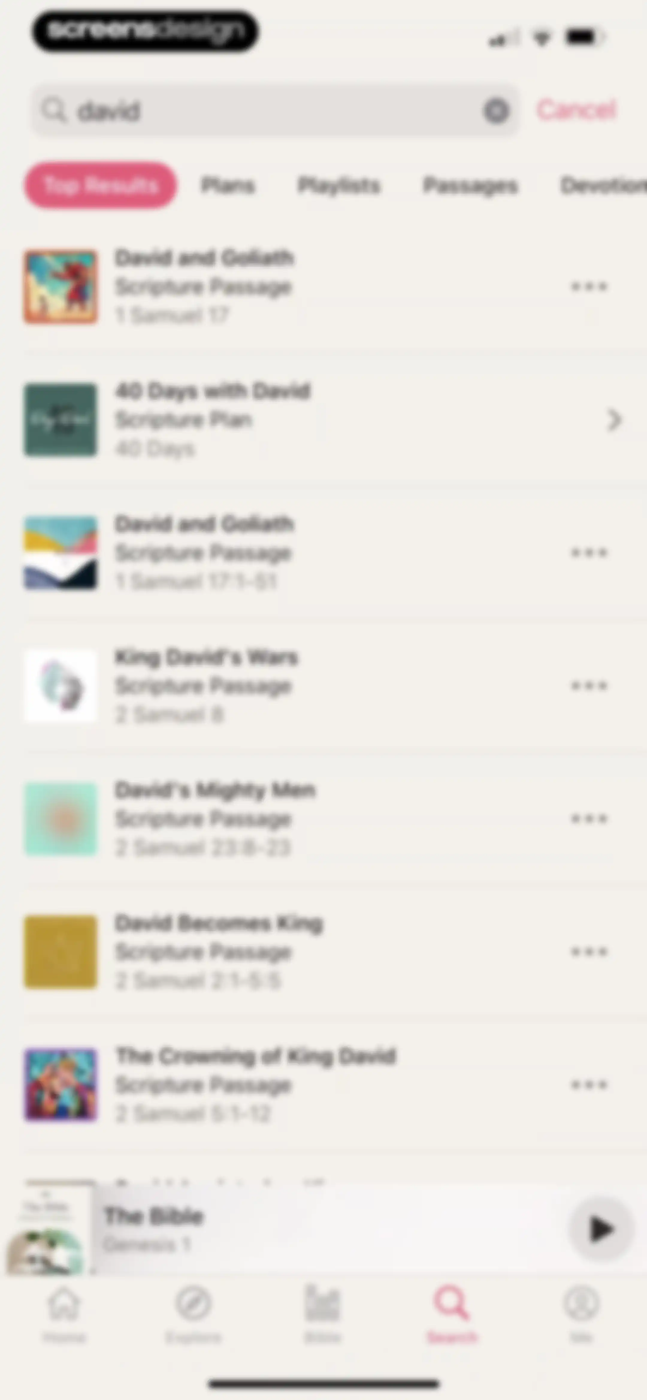 Dwell: Audio Bible screen 88