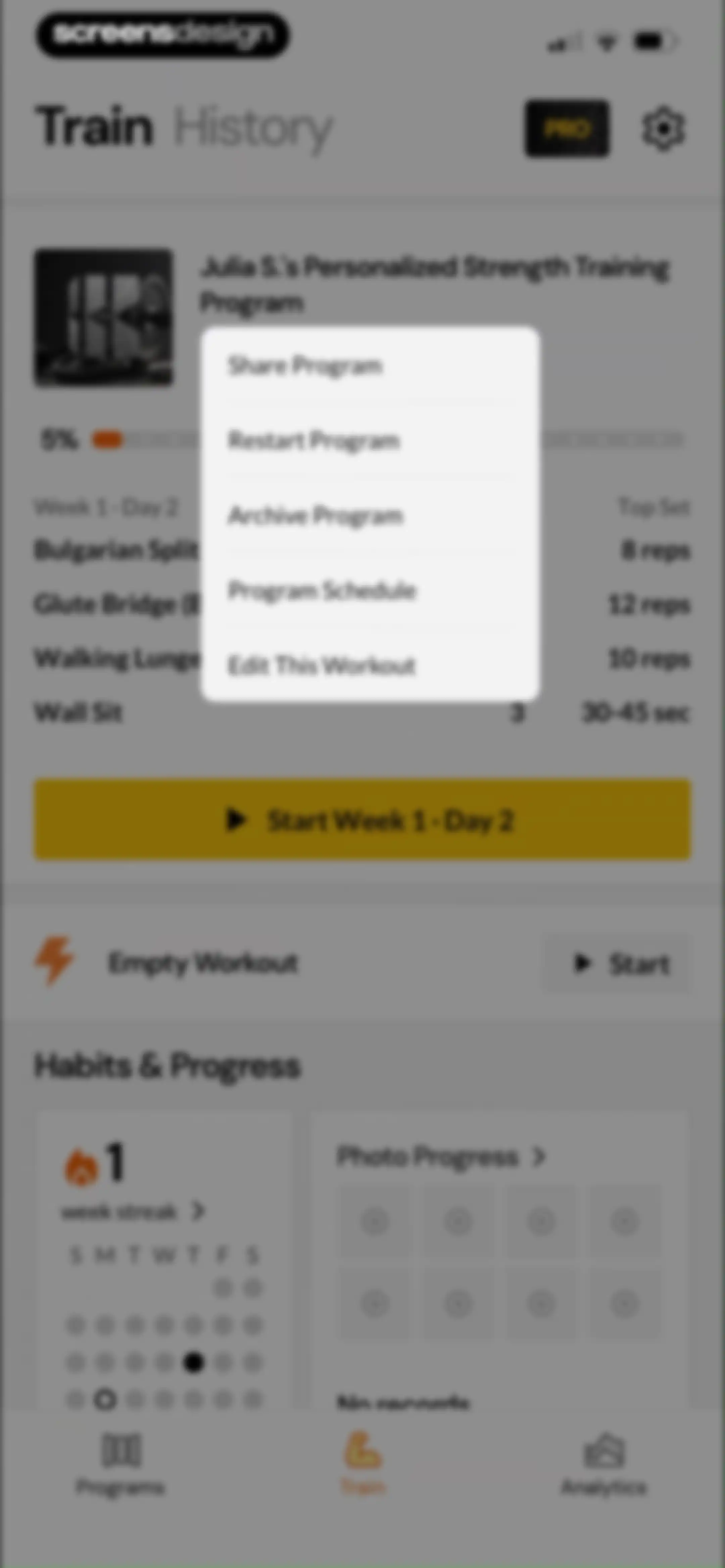 Boostcamp: Workout Programs screen 90