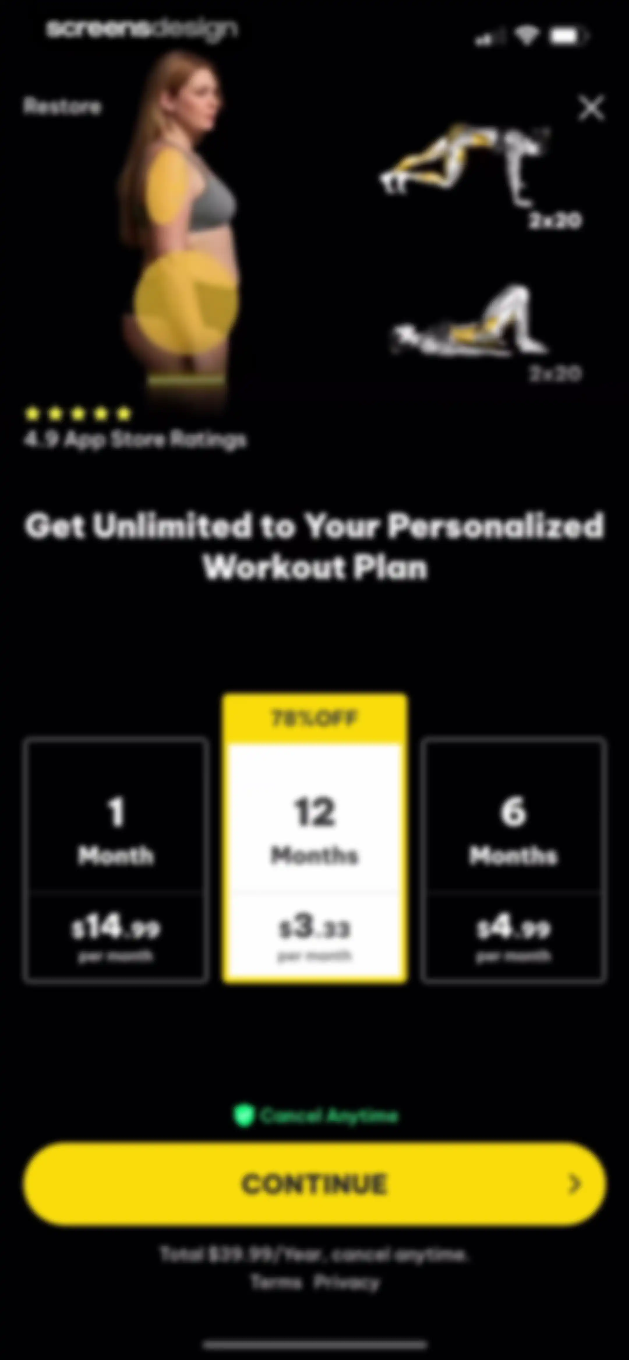 Muscle Monster Workout Planner screen 59