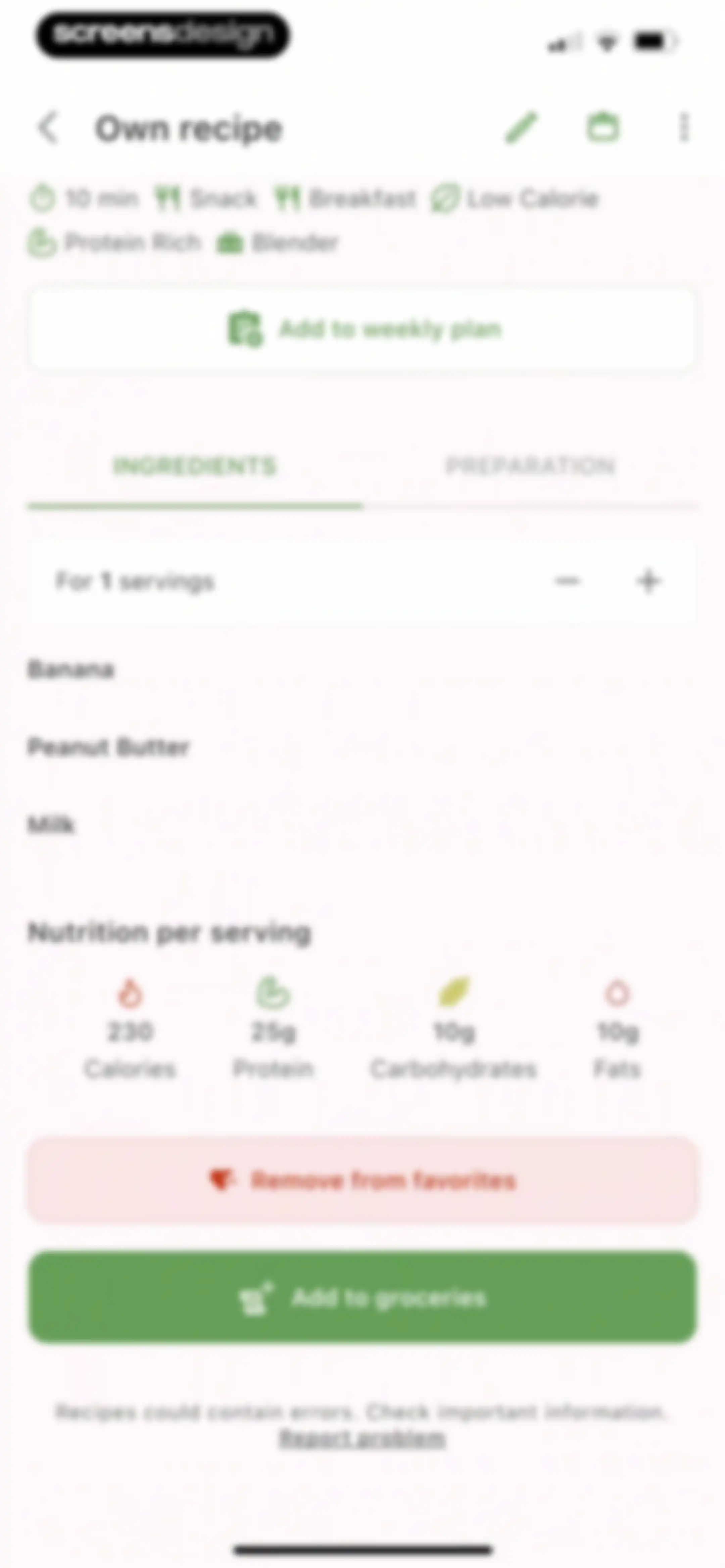 All My Meals - Keep Recipes screen 41