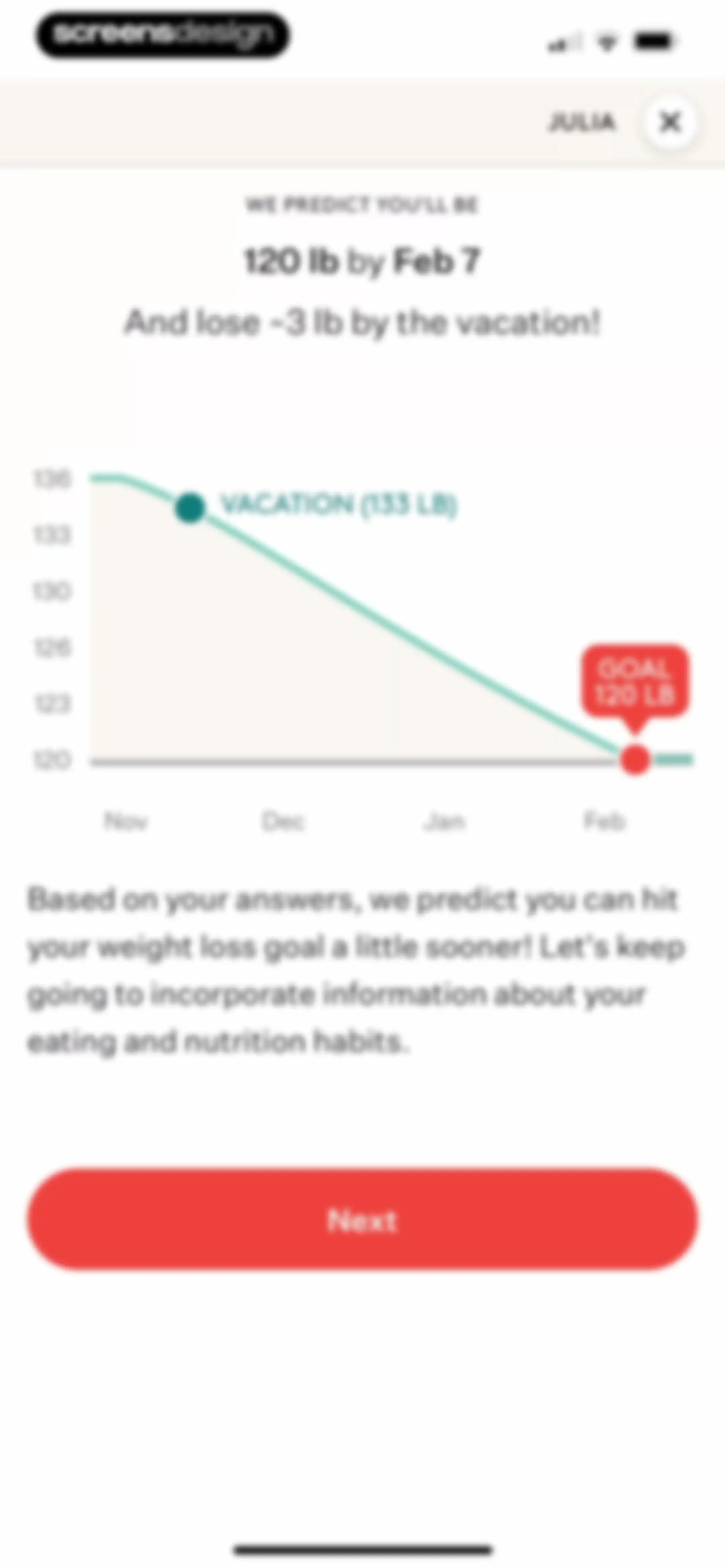 Noom Weight Loss, Food Tracker screen 55