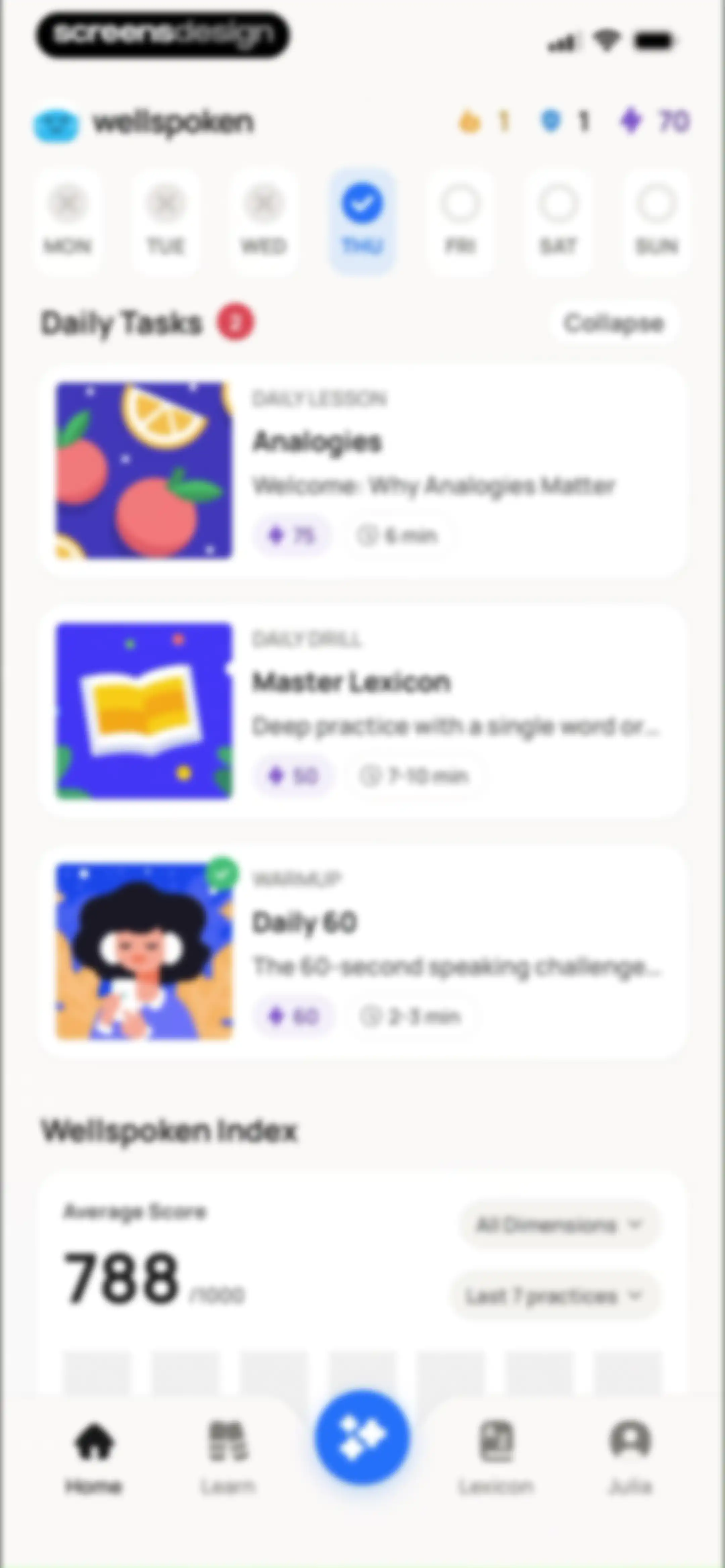 Wellspoken: Articulation Coach screen 99