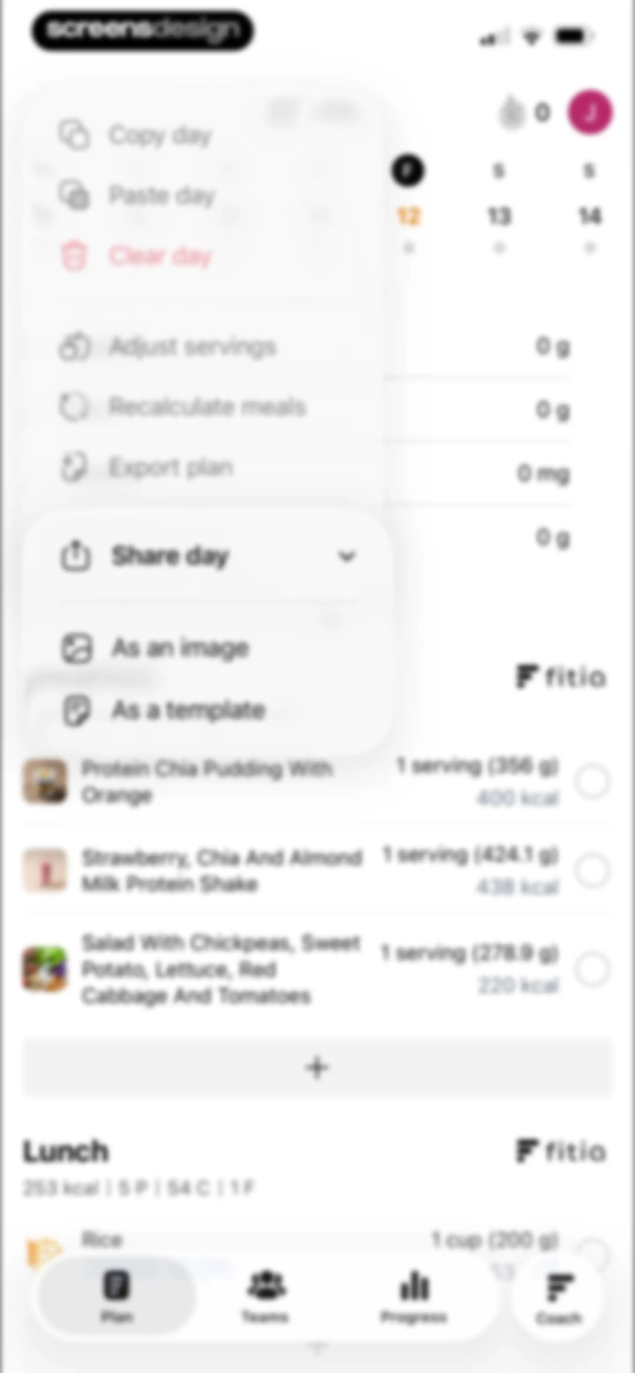 Fitia: Calorie Counter & Diet screen 166