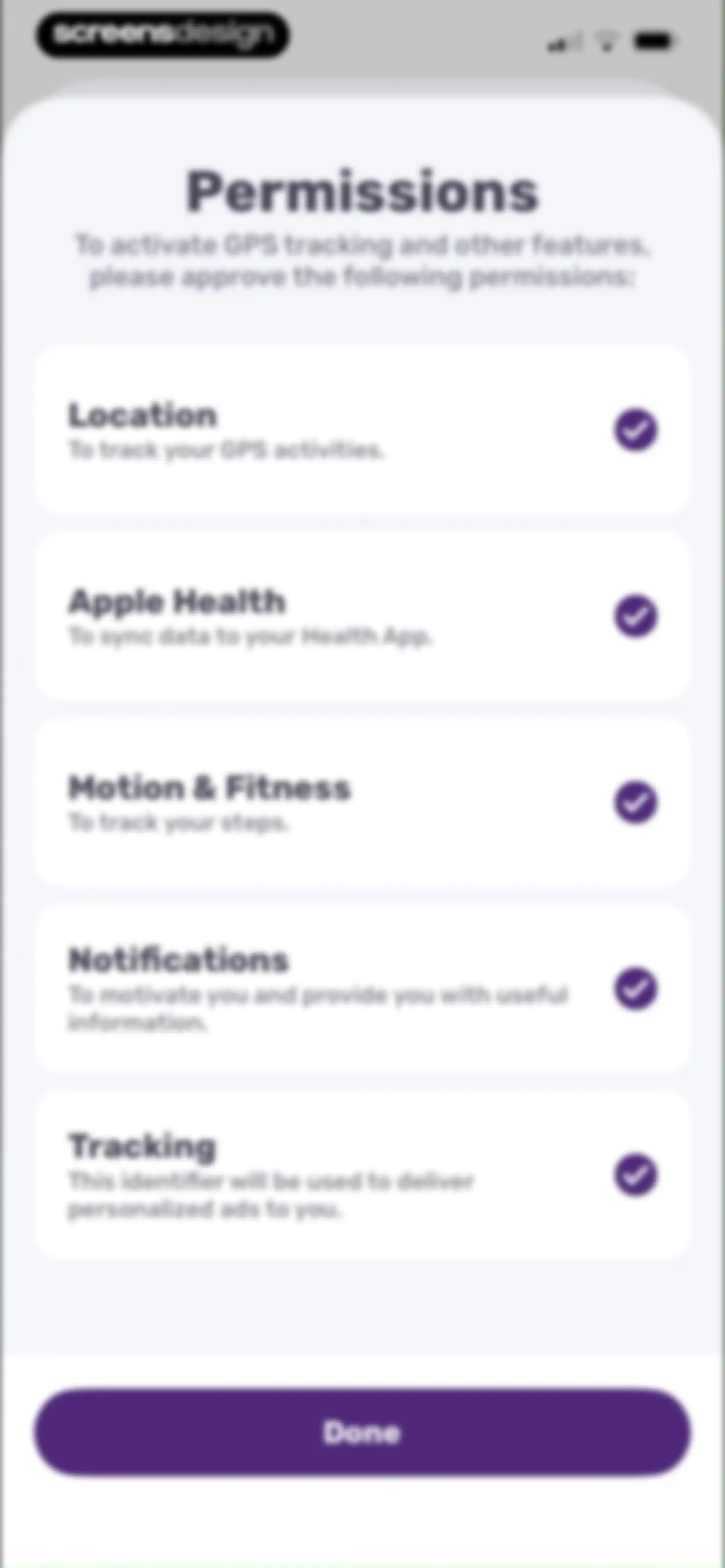 Running Tracker App – FITAPP screen 149