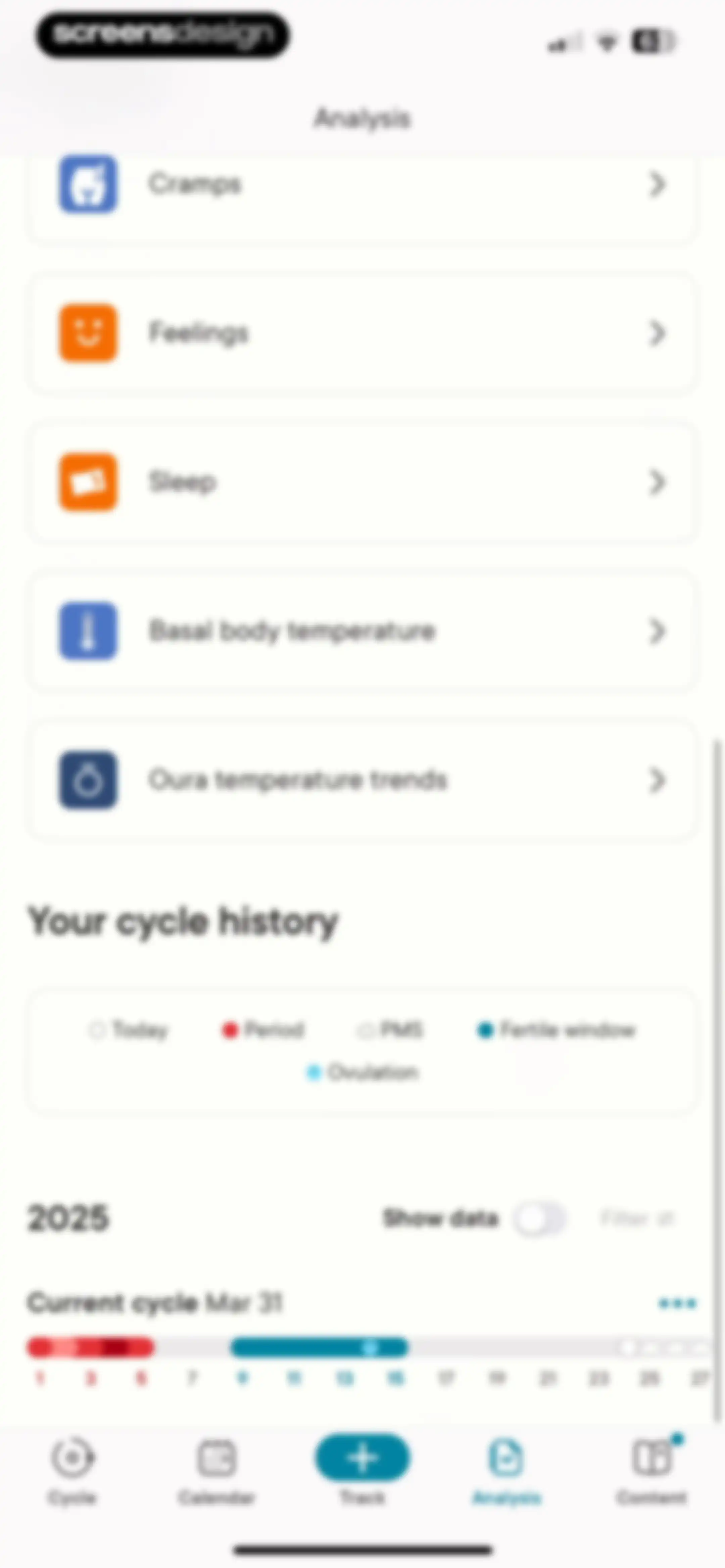 Clue Period & Cycle Tracker screen 74