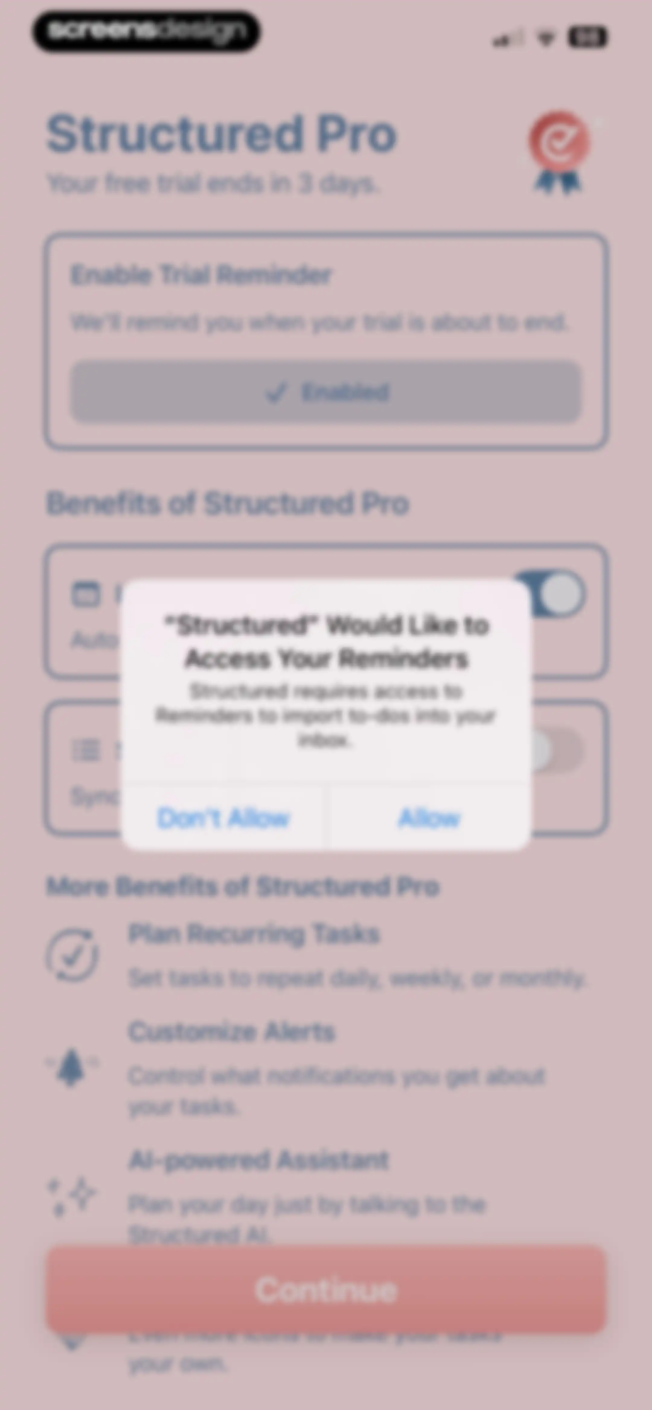 Structured: Daily Planner Todo screen 22