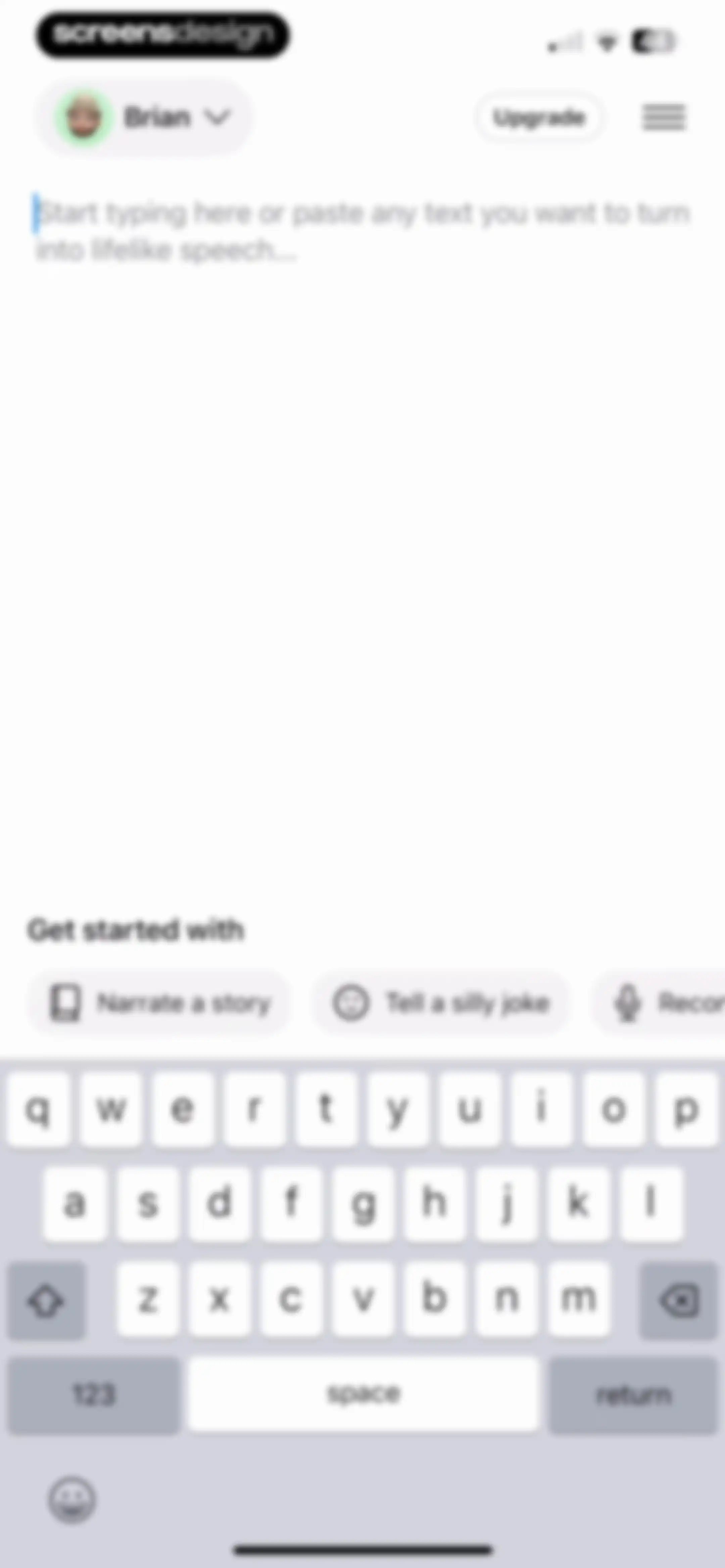 Labs AI : Text to Speech screen 1