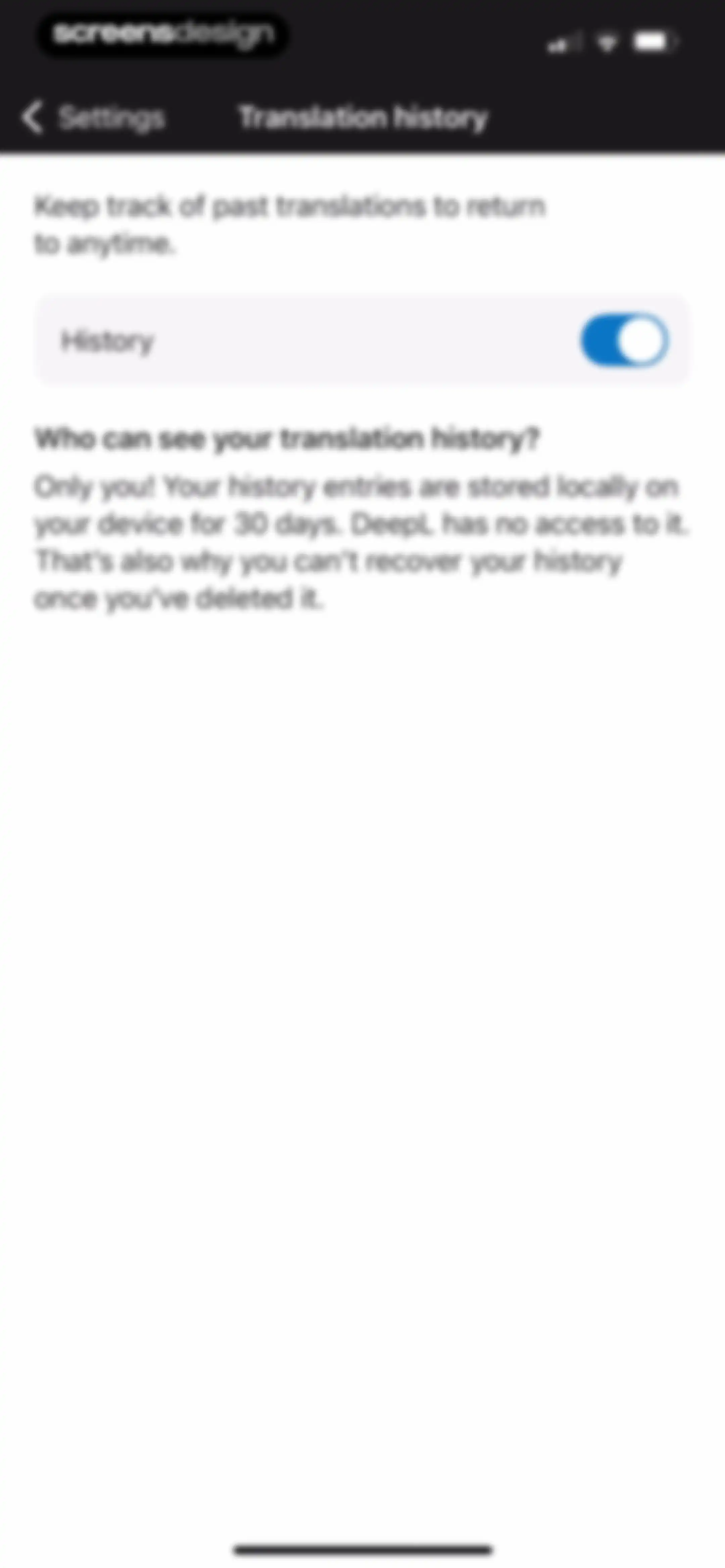 DeepL Translate screen 40