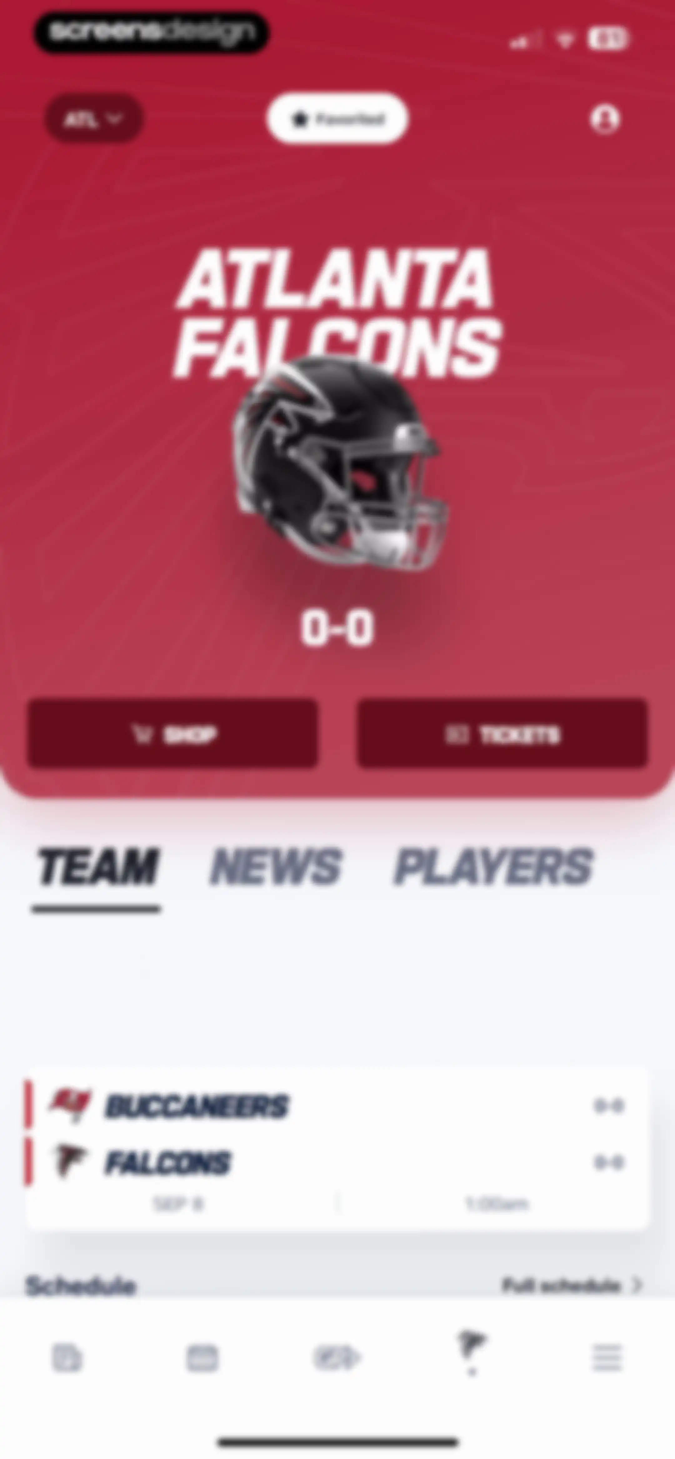 NFL screen 105