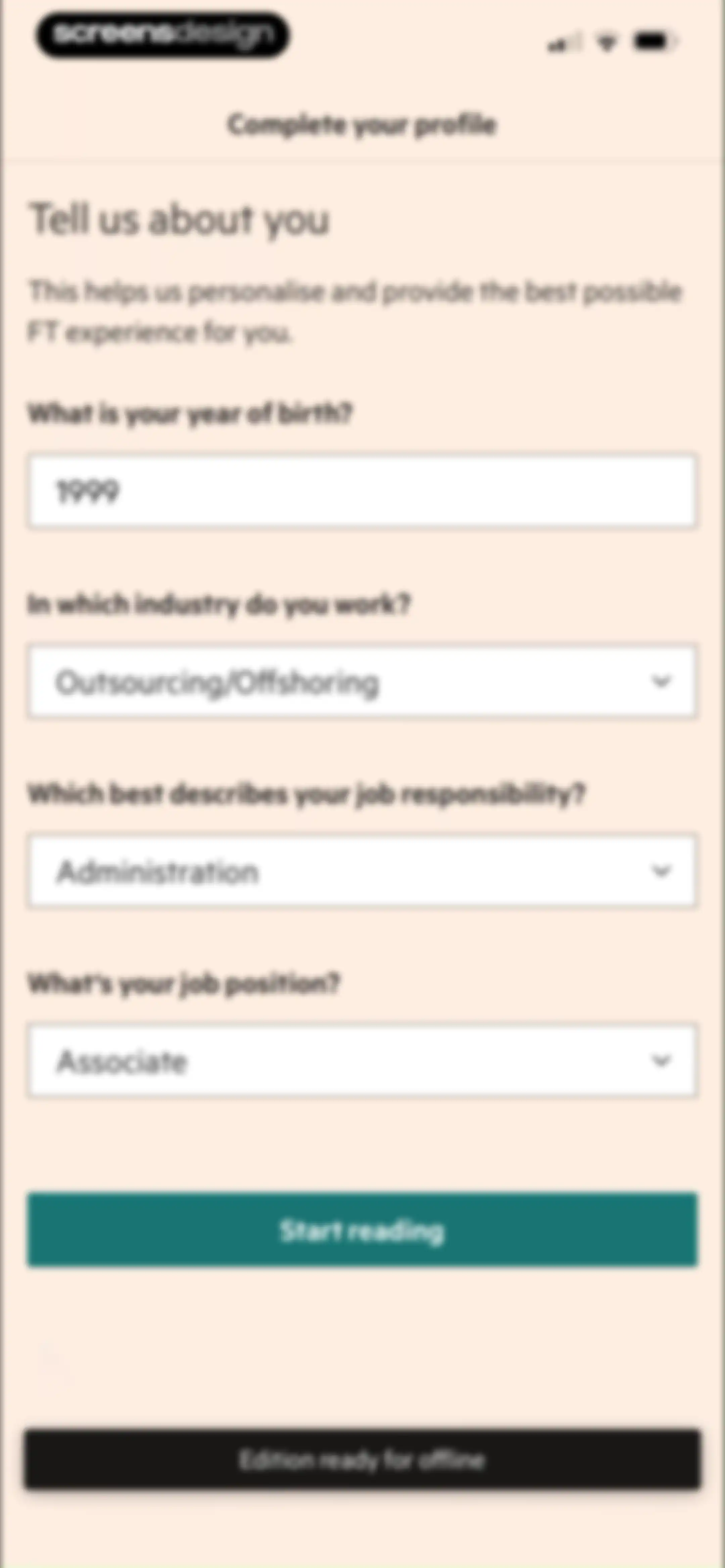 Financial Times: Business News screen 22