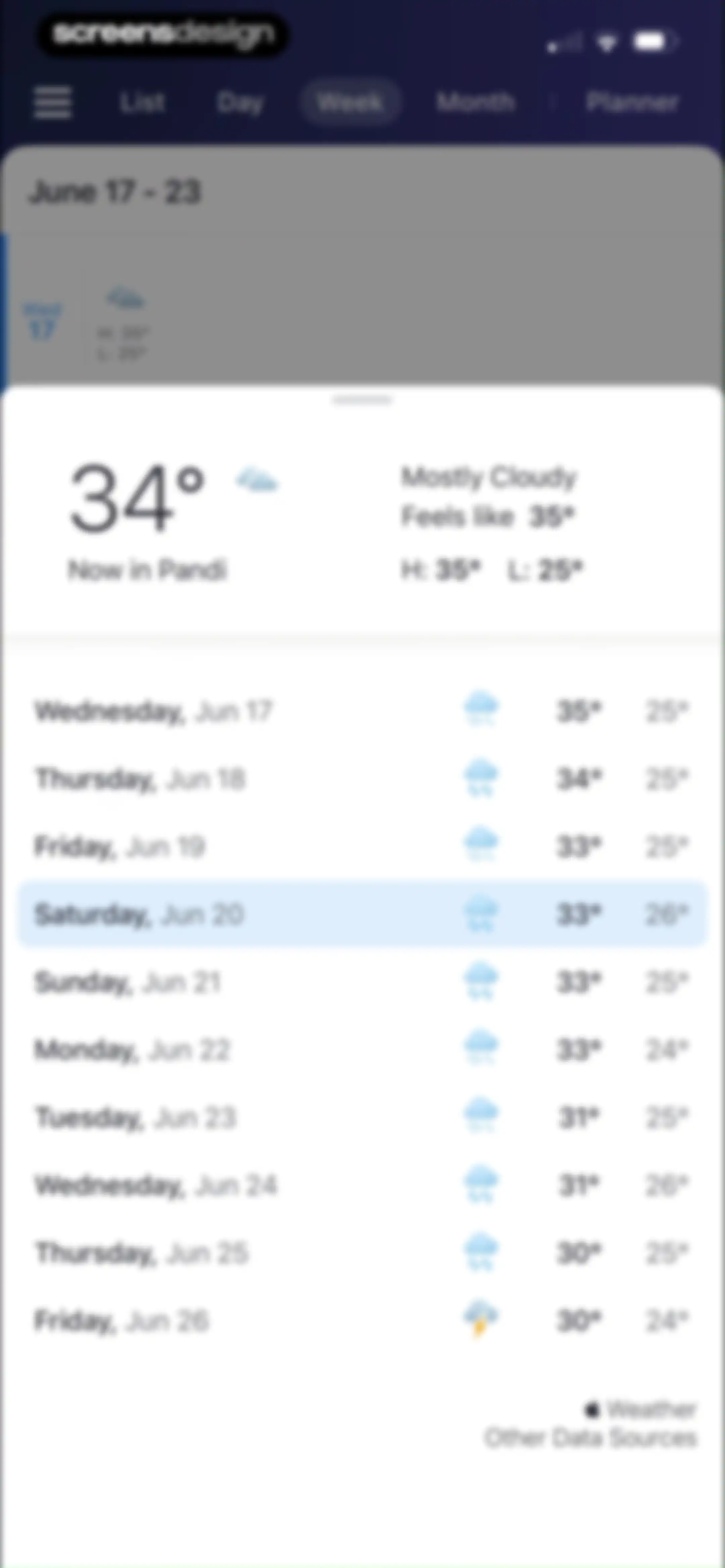 Calendars: Schedule Planner screen 34
