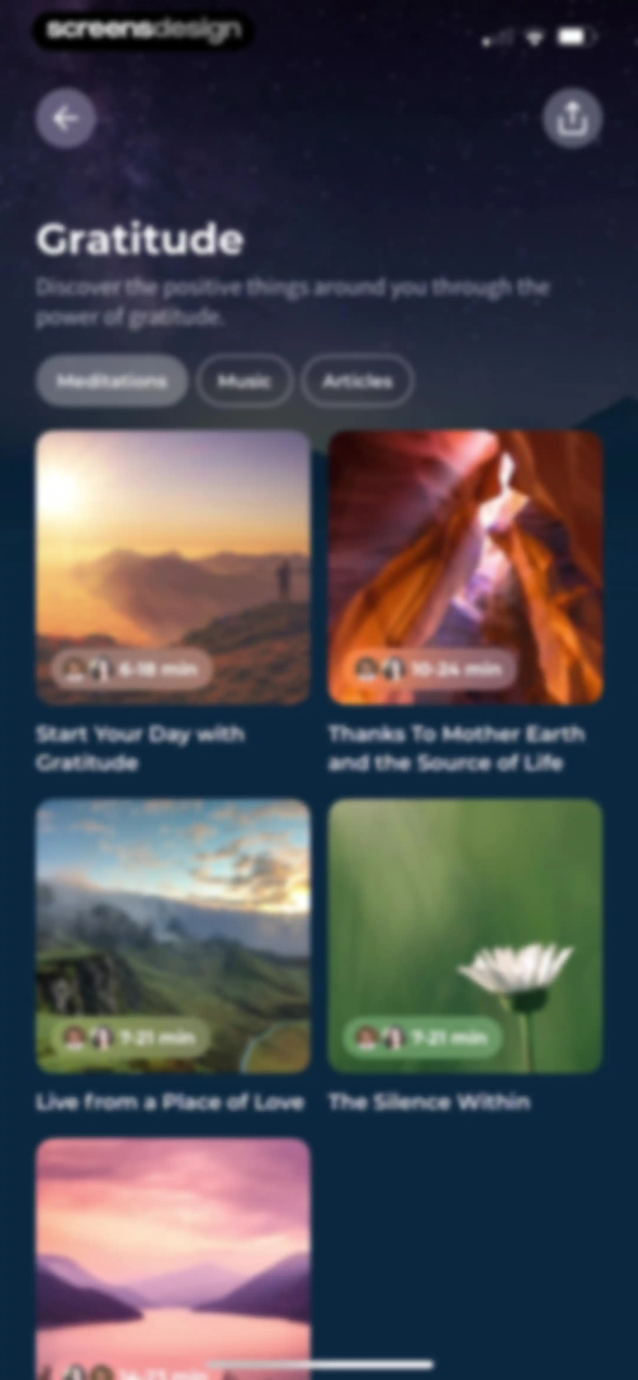 Meditation Moments - Guided screen 36