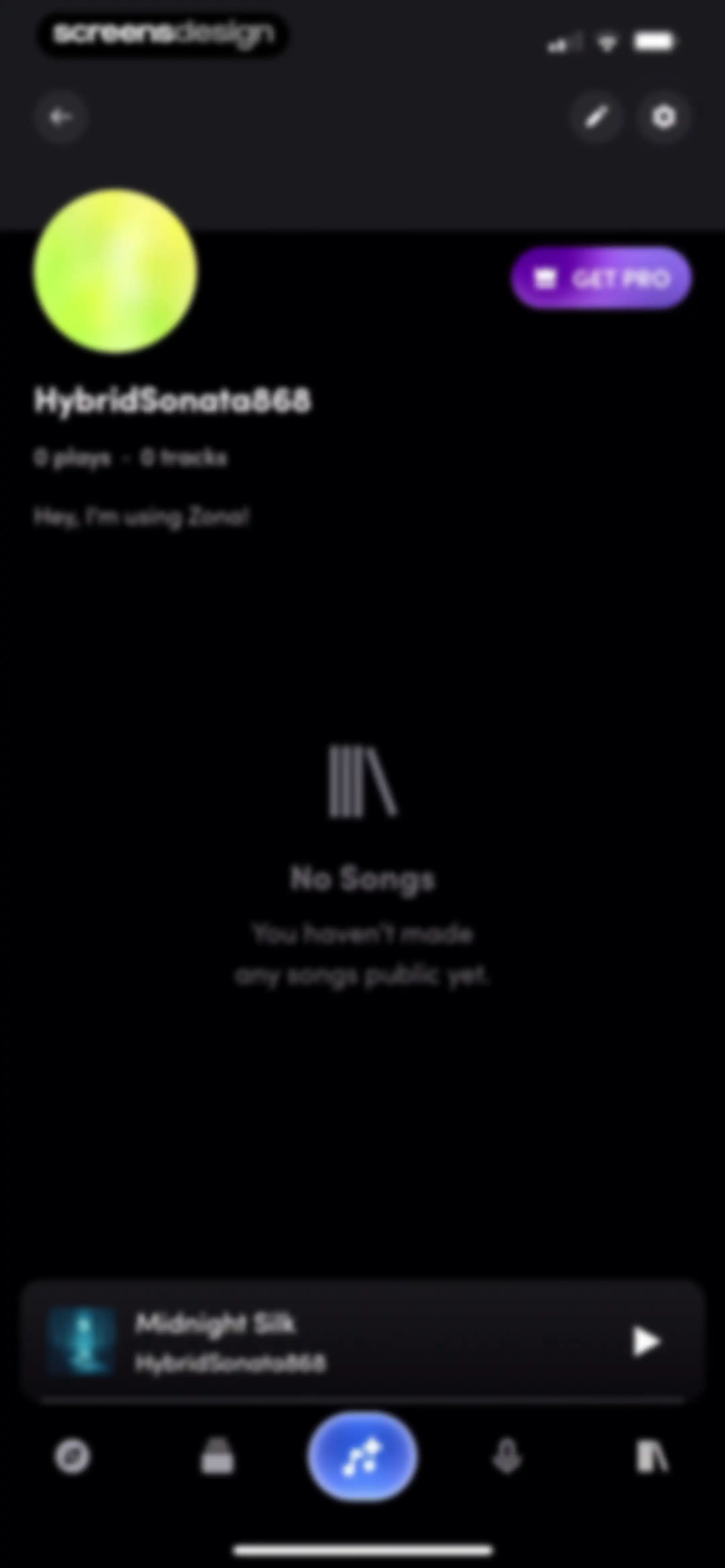 AI Song Generator - Zona screen 90