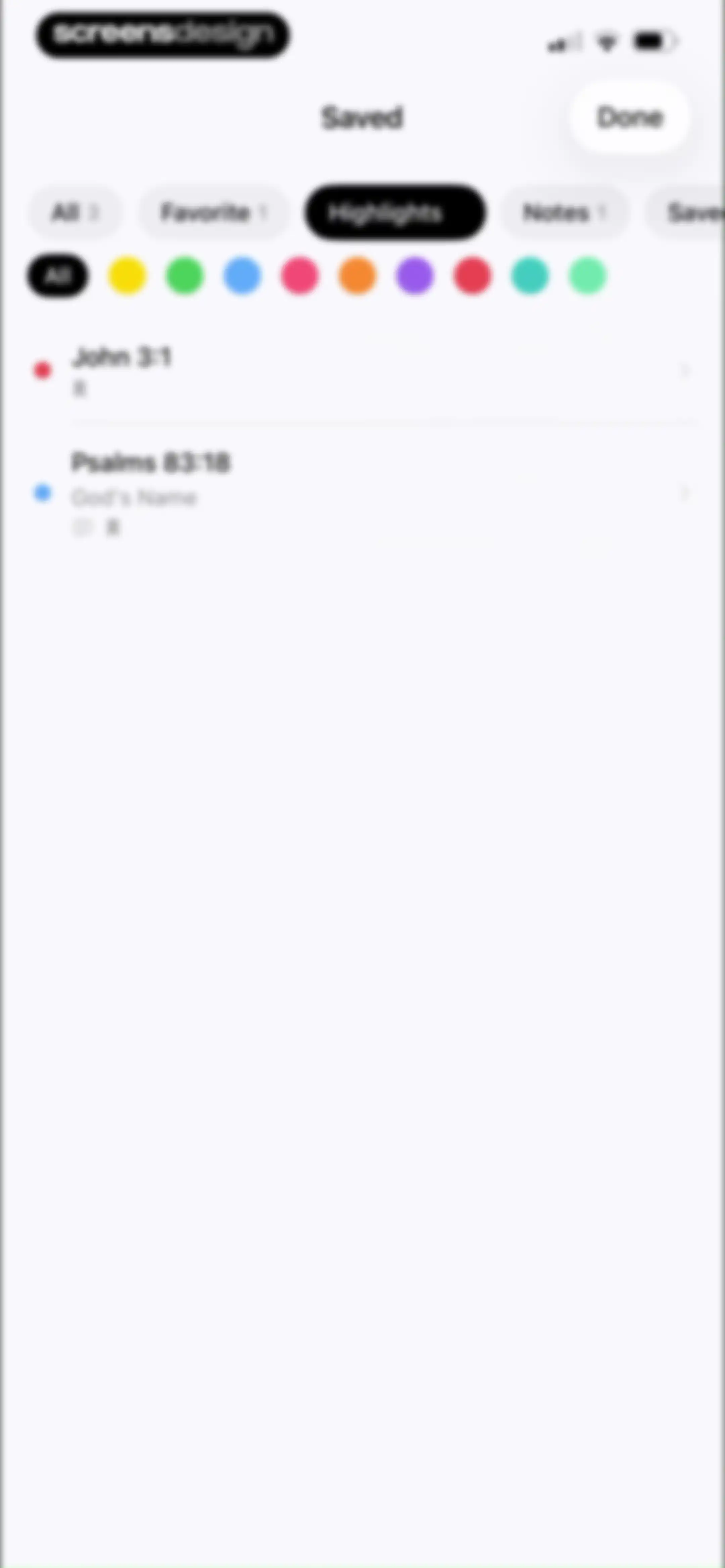 Bible Word Study screen 69