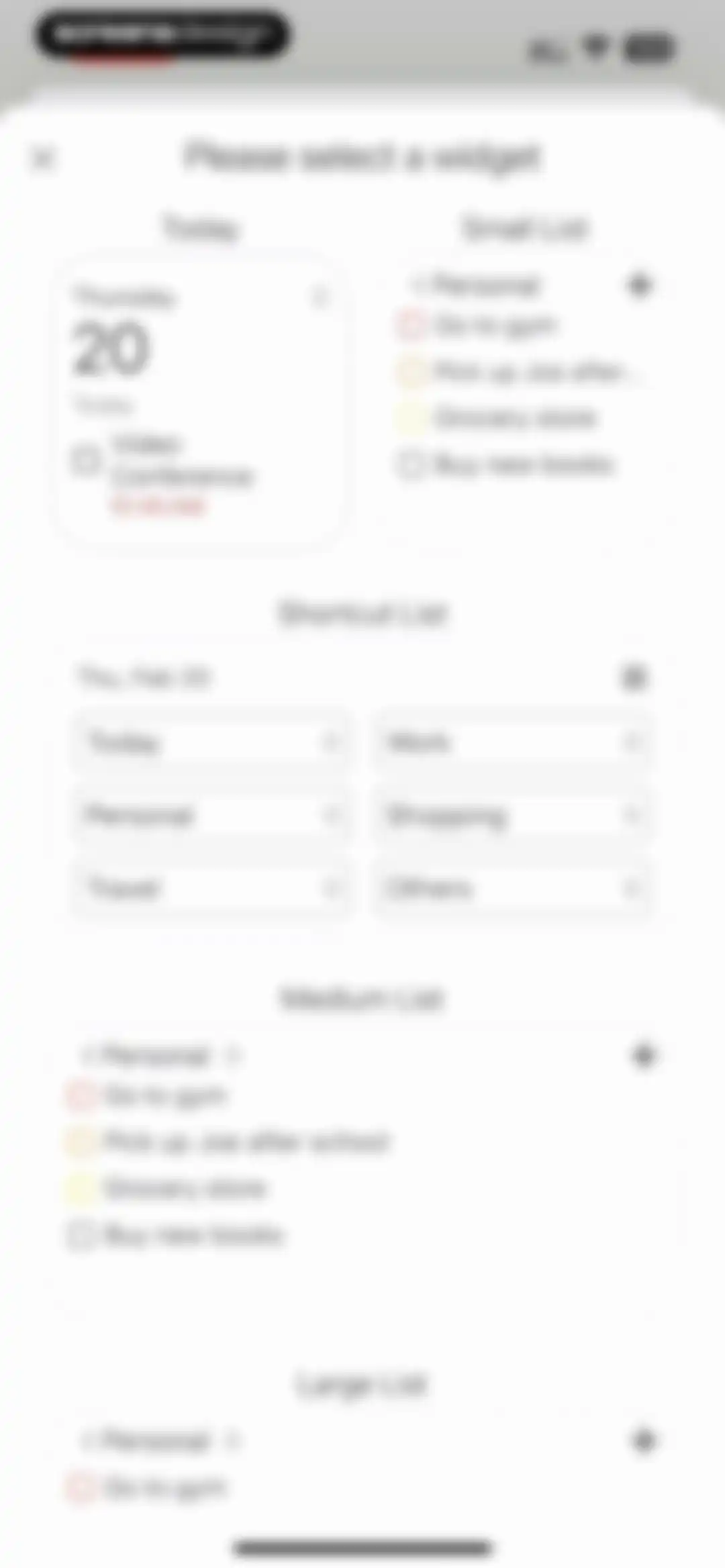 To Do List MinimaList & Widget screen 81