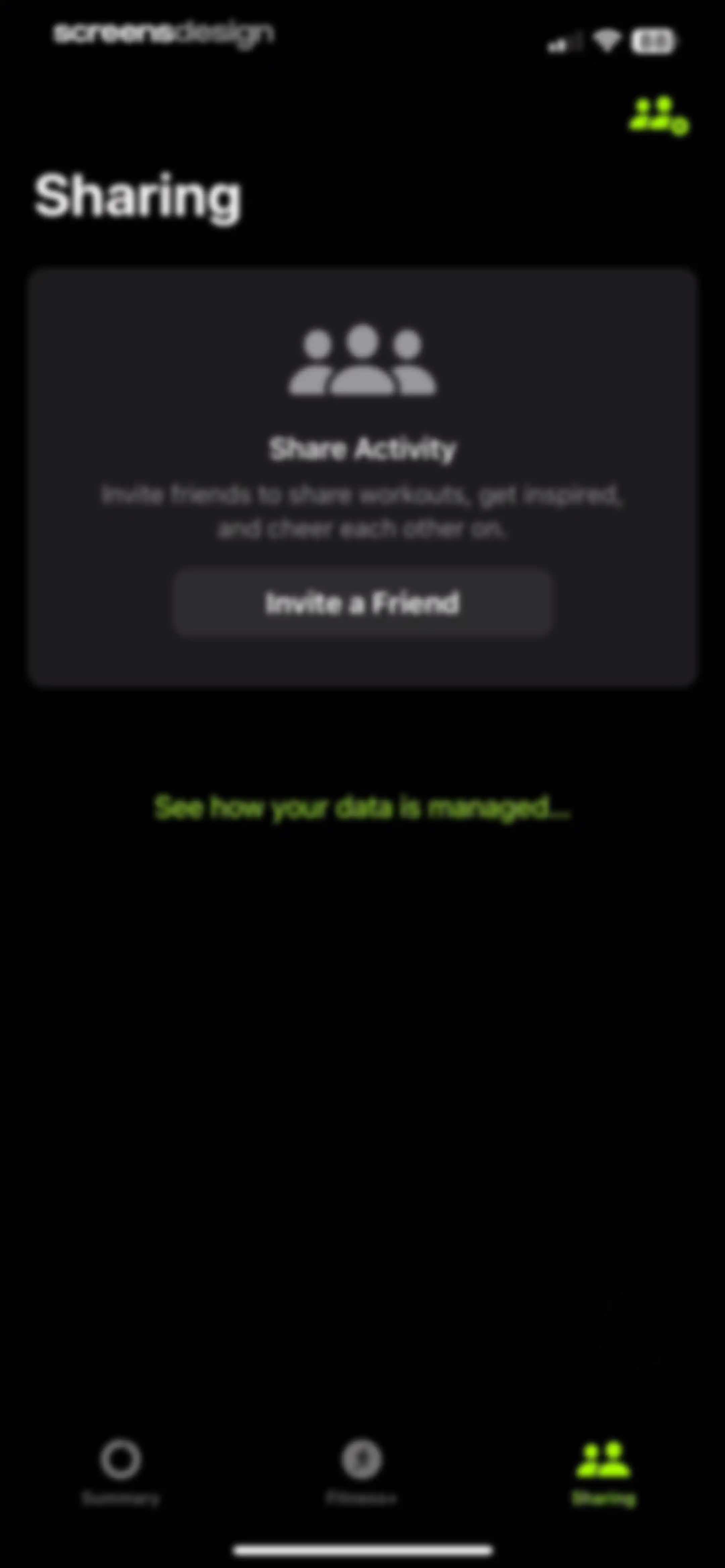 Apple Fitness screen 149