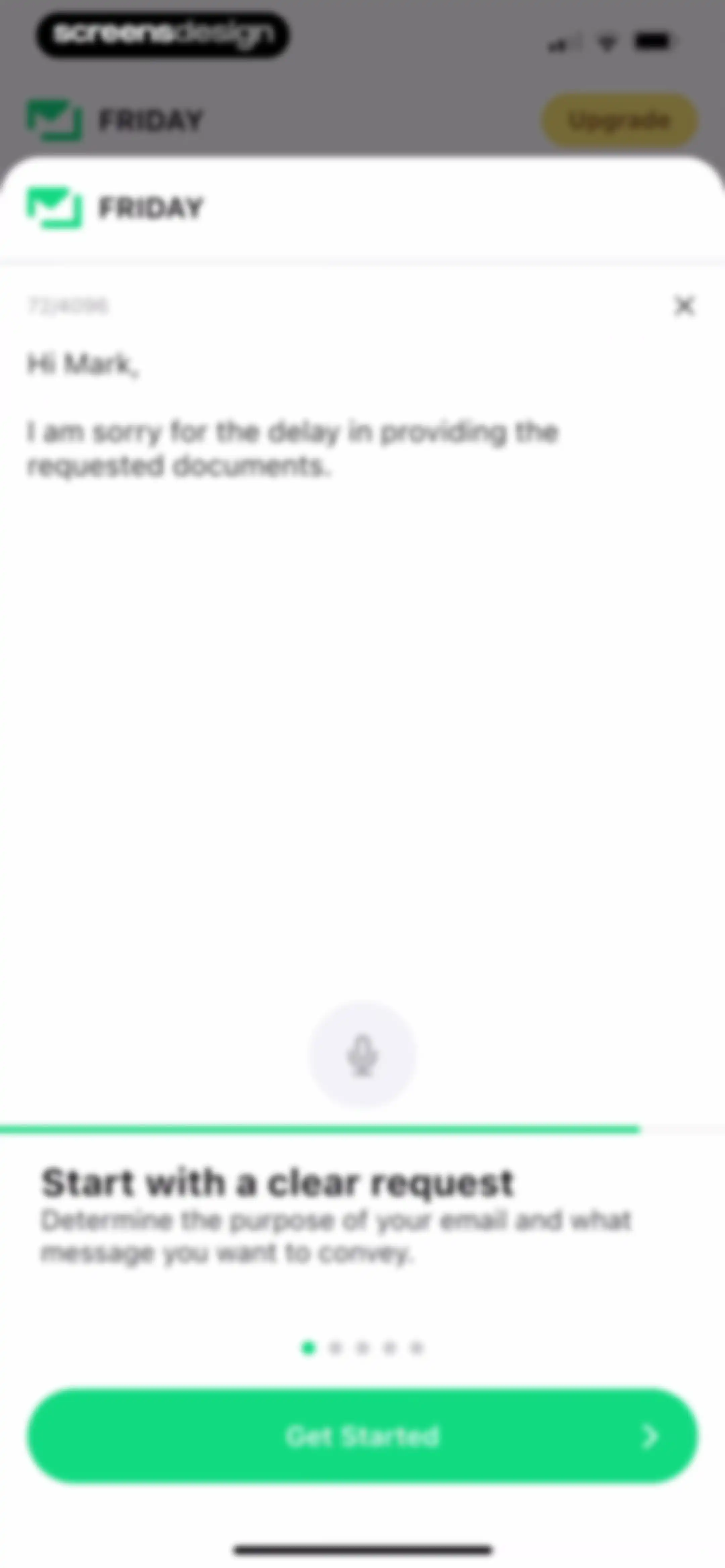 Friday AI Email Writer screen 2