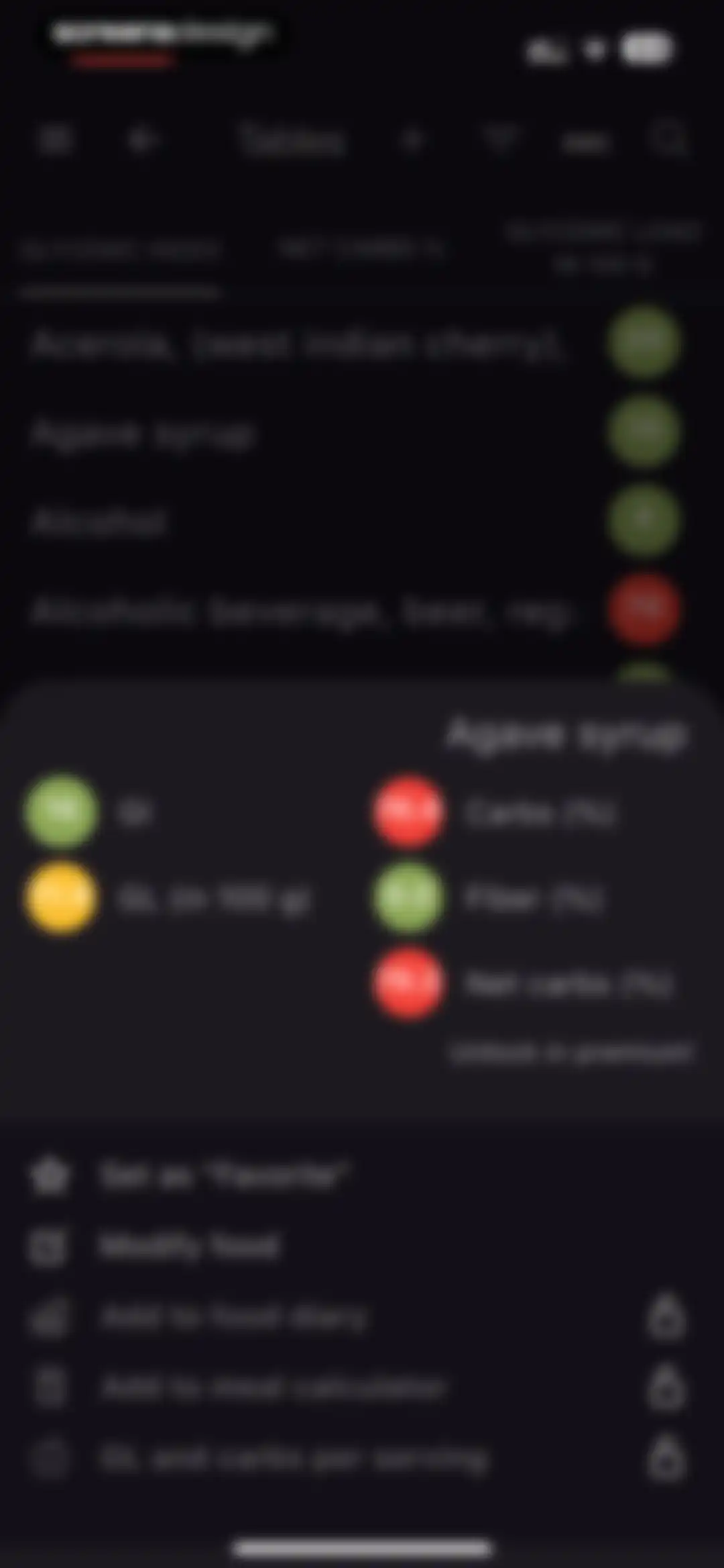 Glycemic Index Load Net Carbs screen 15