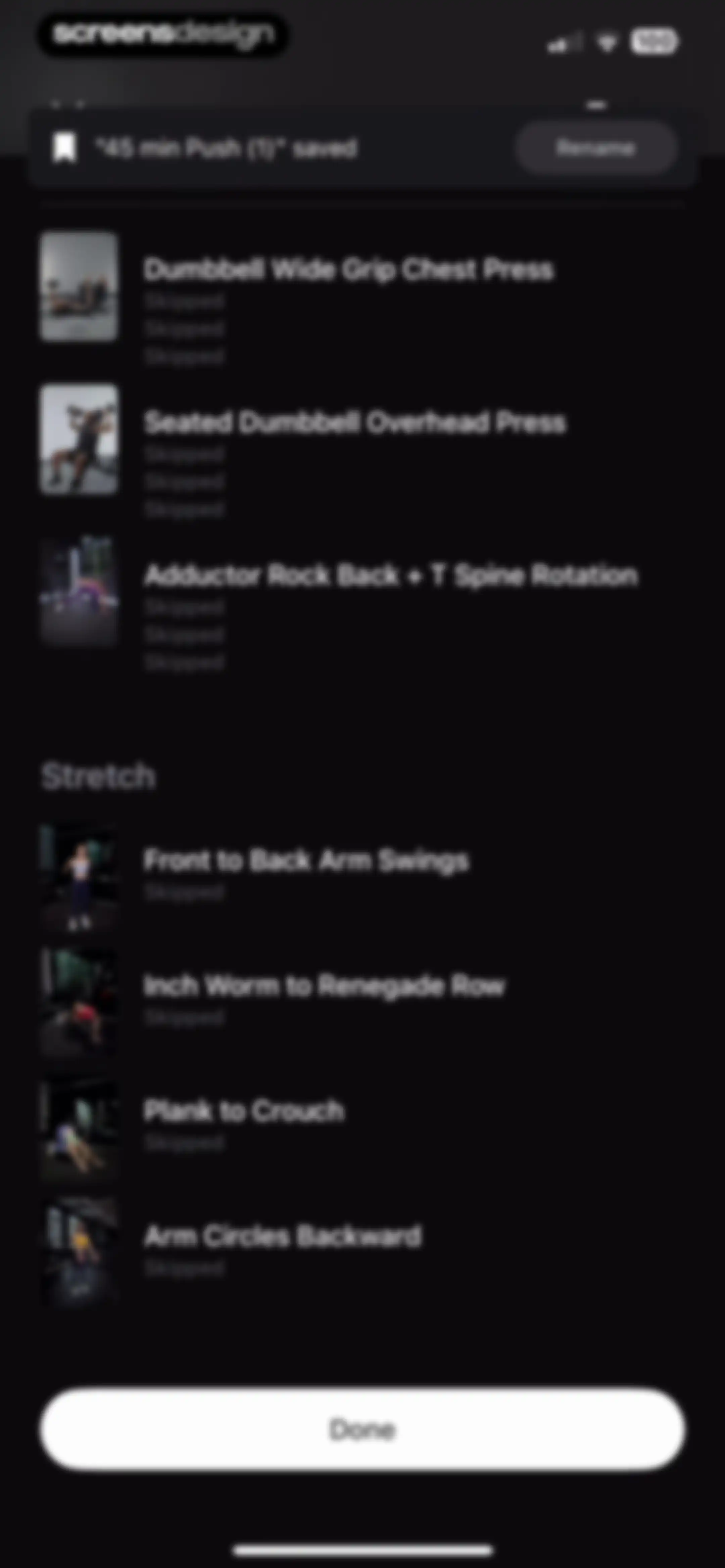 Peloton Strength+ screen 118