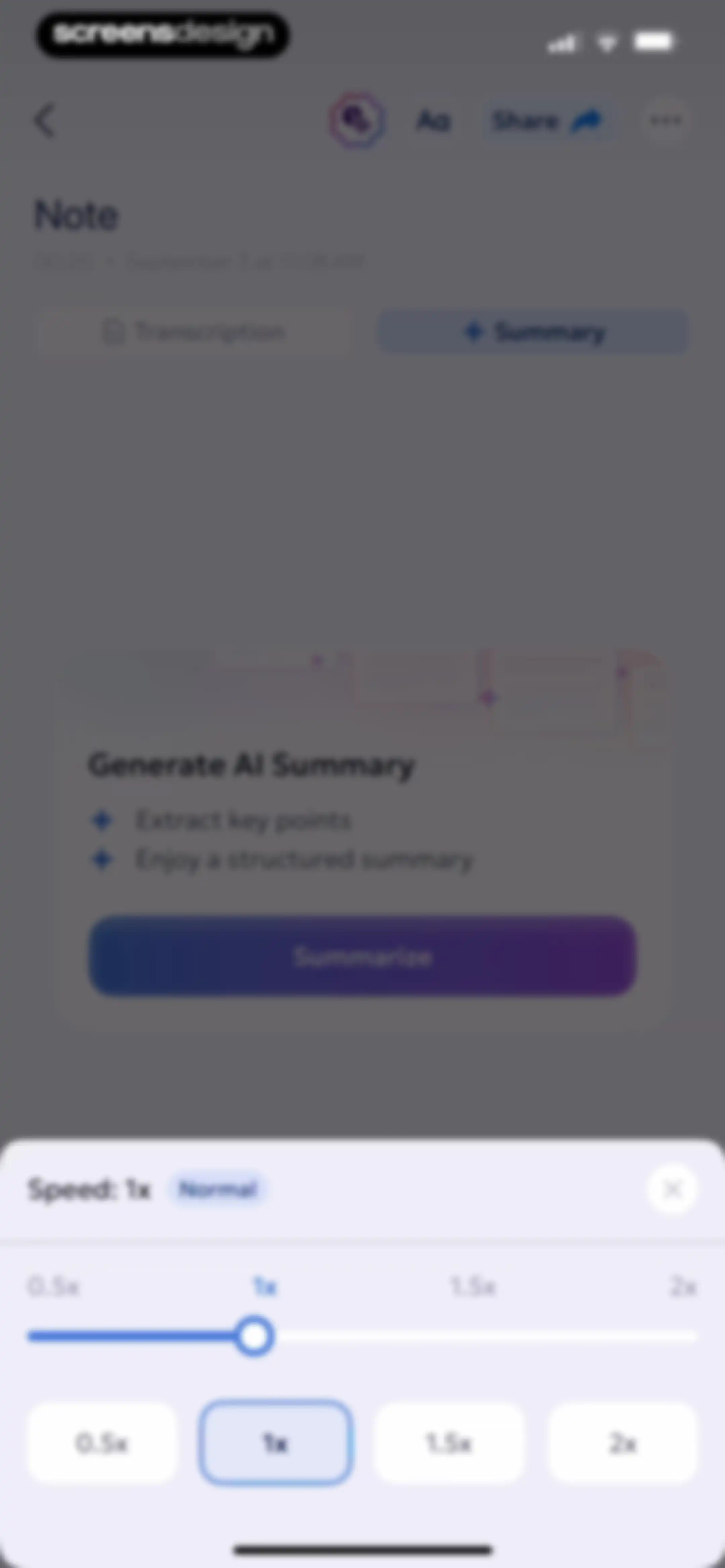 AI Summary - Meeting Notes screen 26