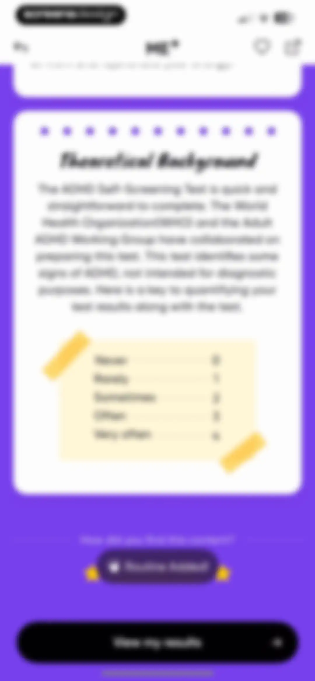 Me+ Lifestyle Routine screen 134