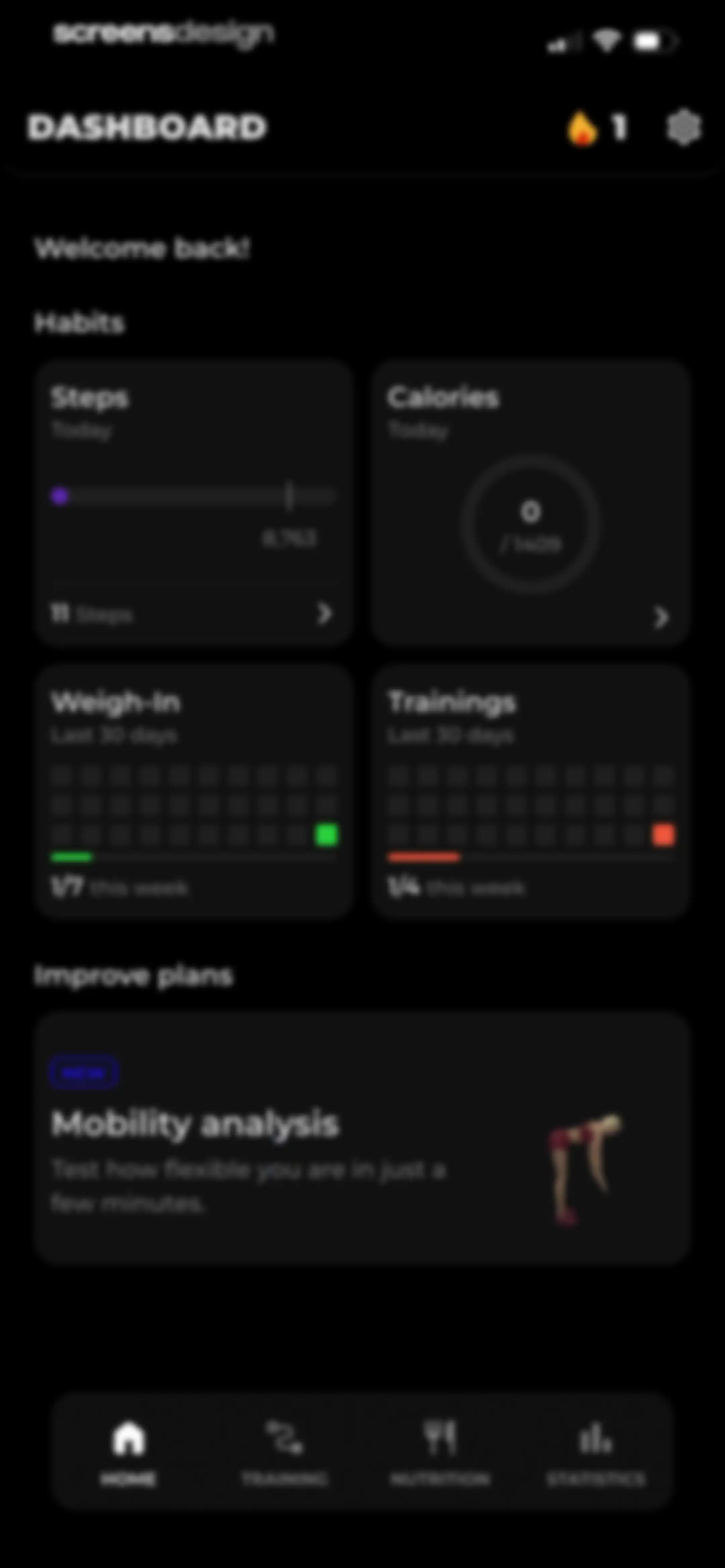 MCI - Personal Training AI screen 124