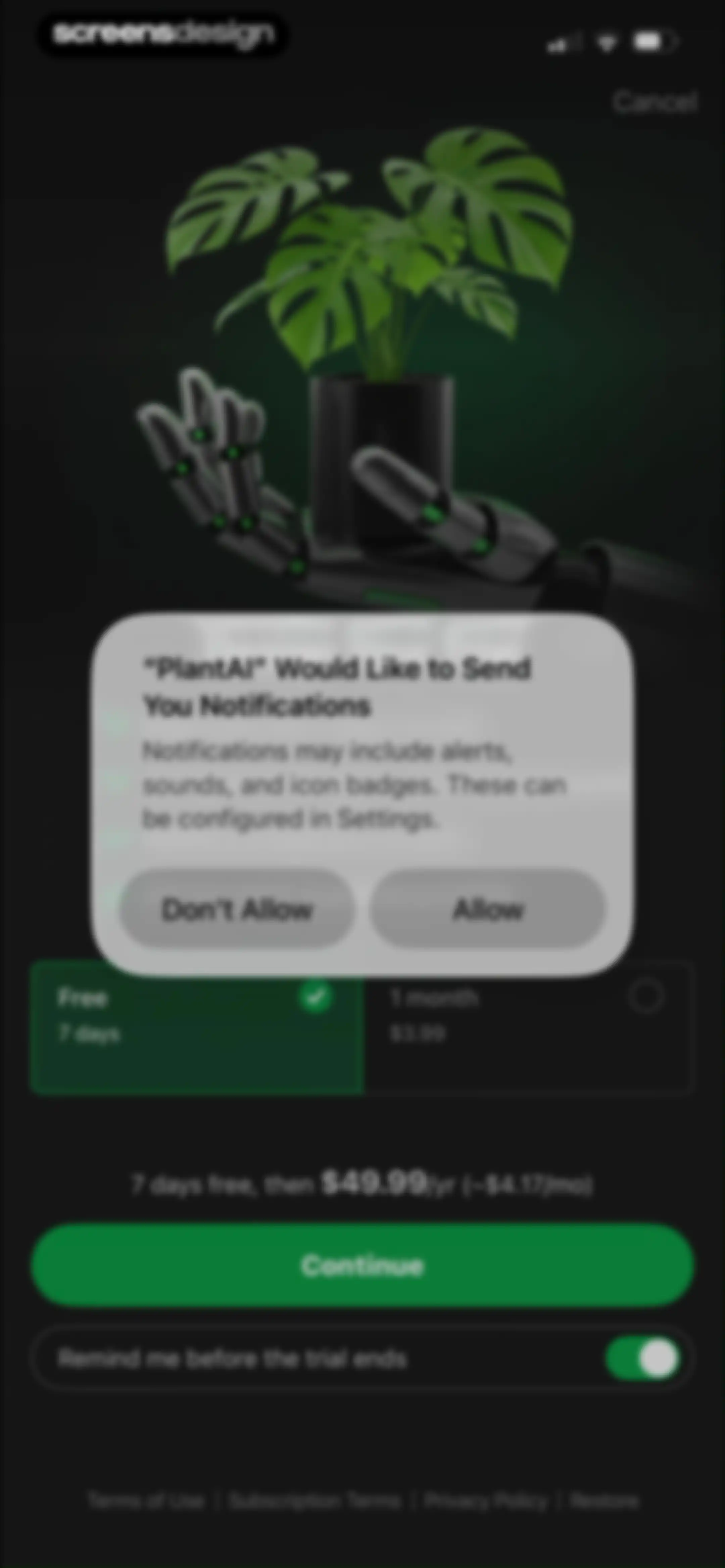 PlantAI: Identifier & Diagnose screen 15