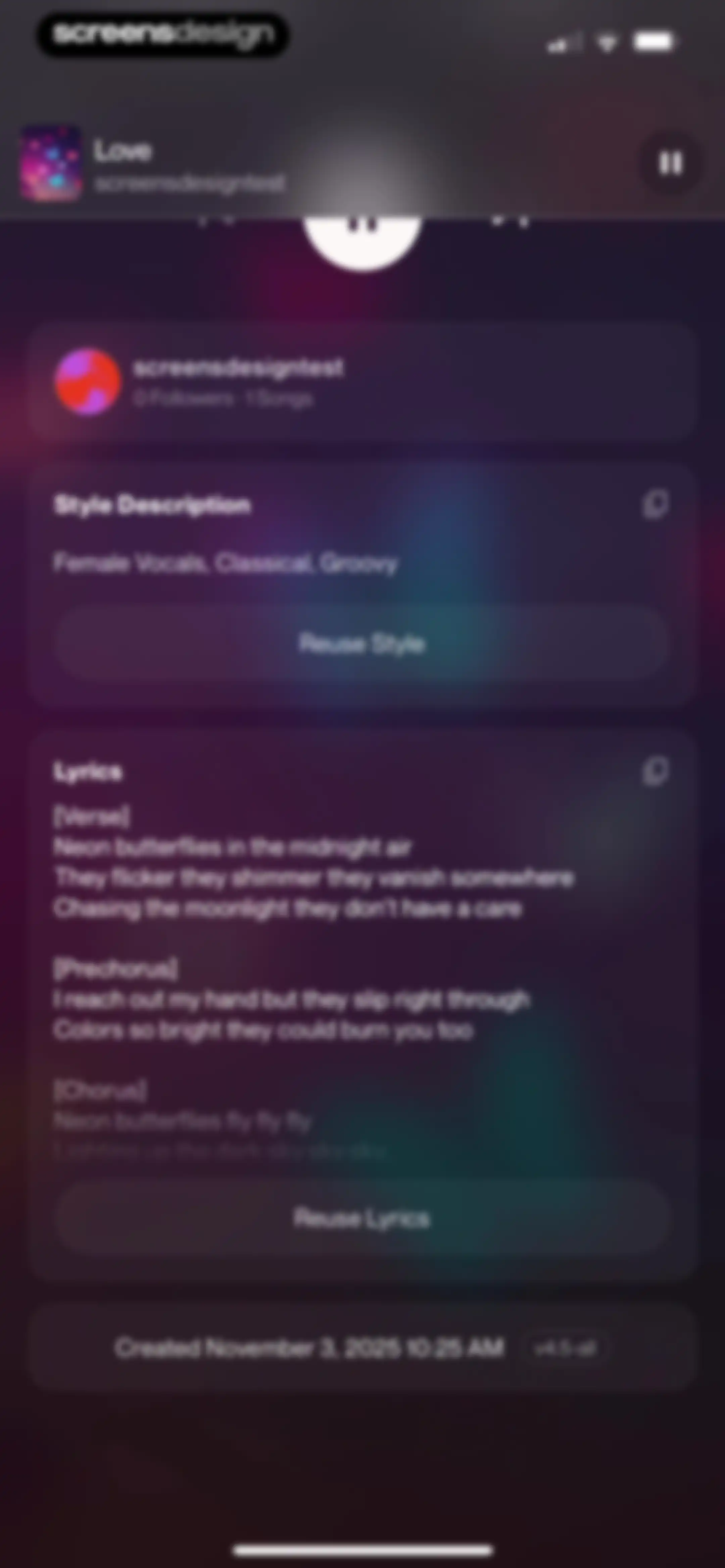 Suno - AI Songs, Music, Lyrics screen 86