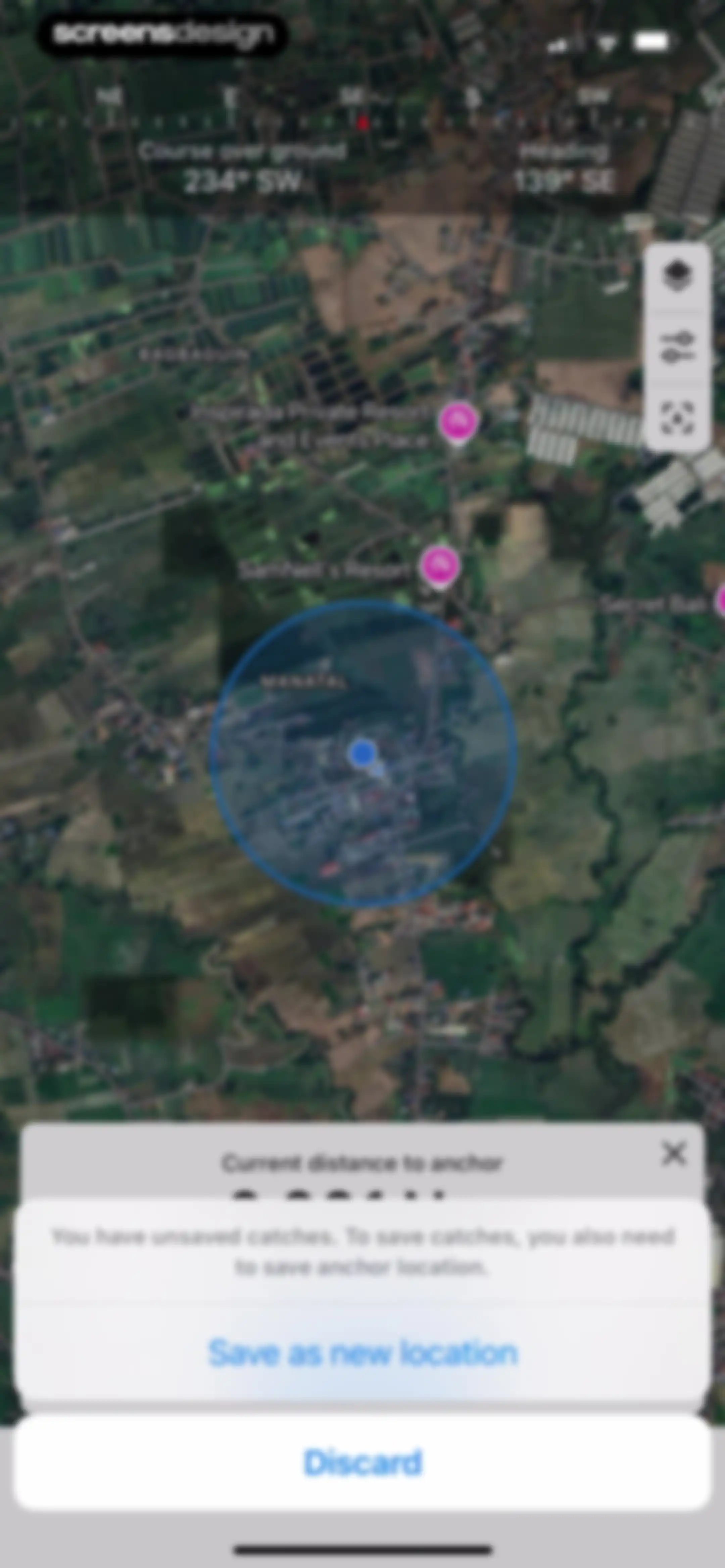 Fishing Points: Map & Forecast screen 45