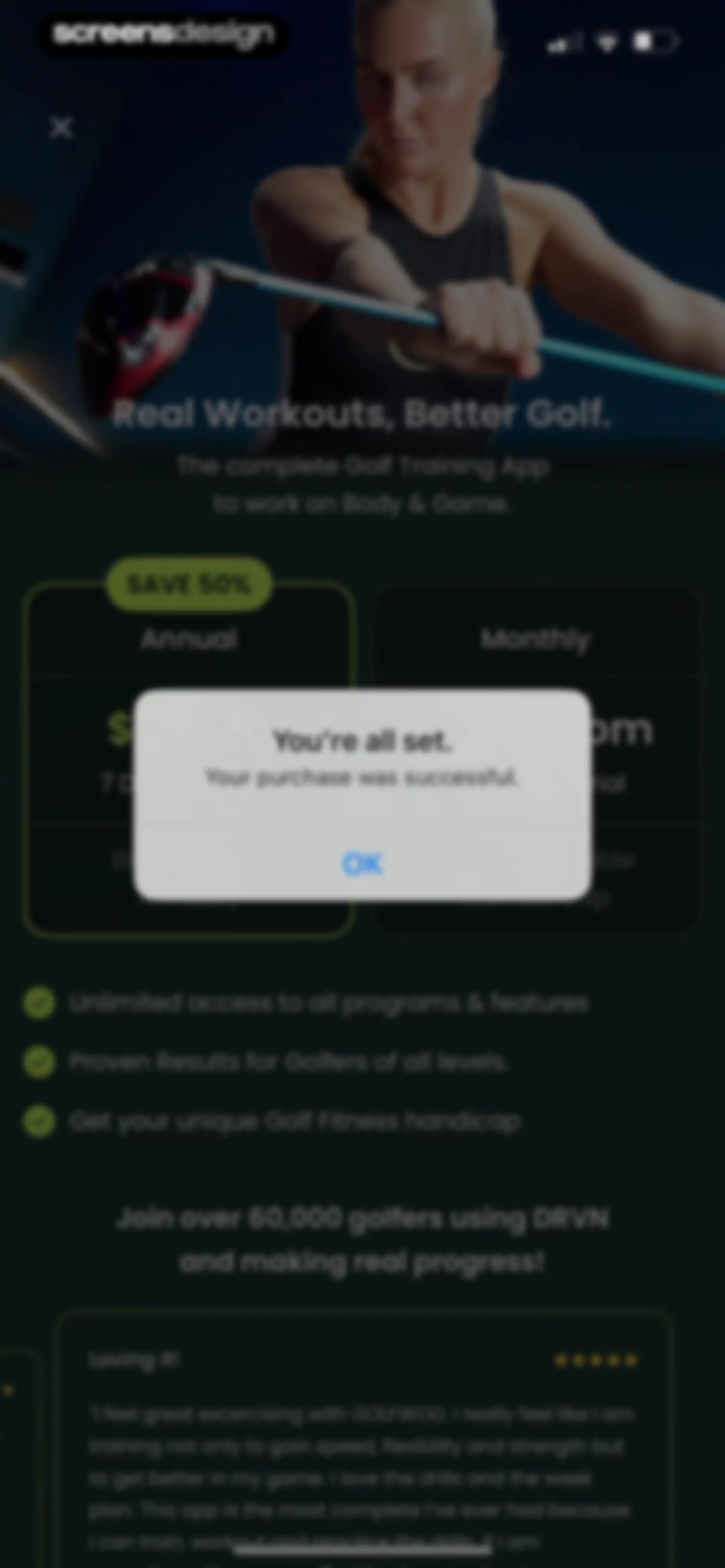 DRVN - Golf & Gym Workouts screen 28