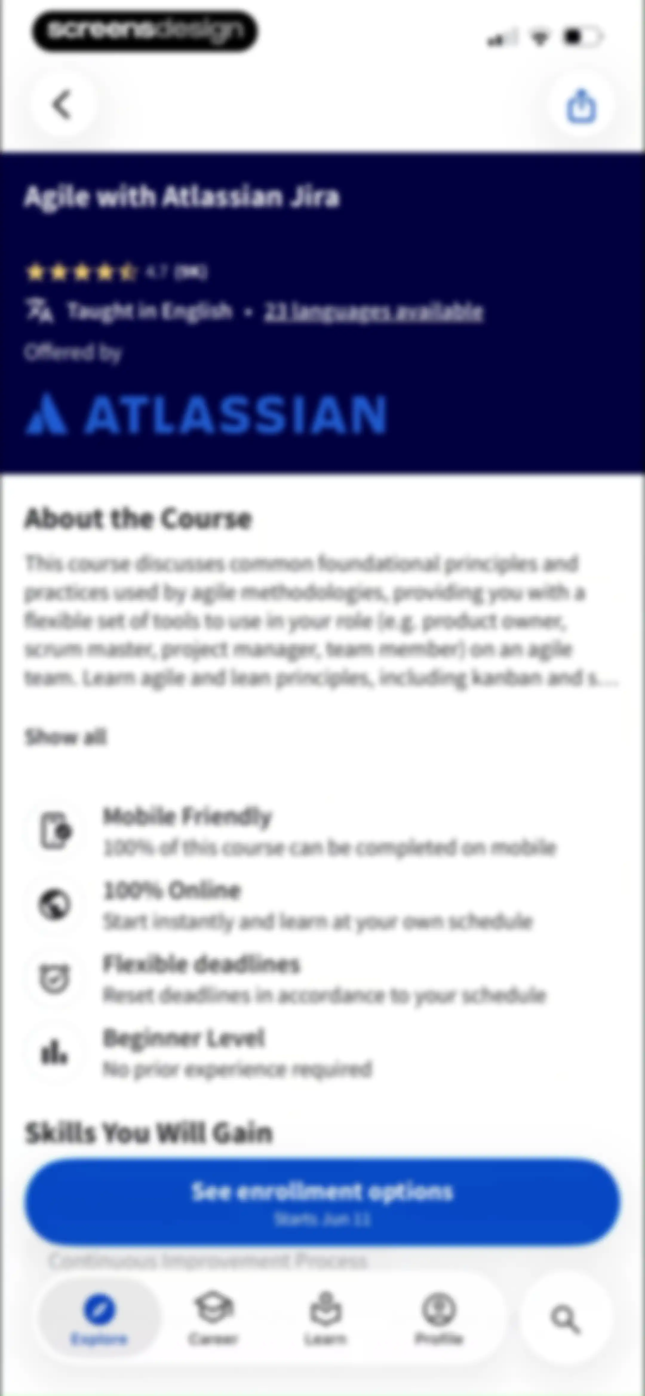Coursera: Grow your career screen 61