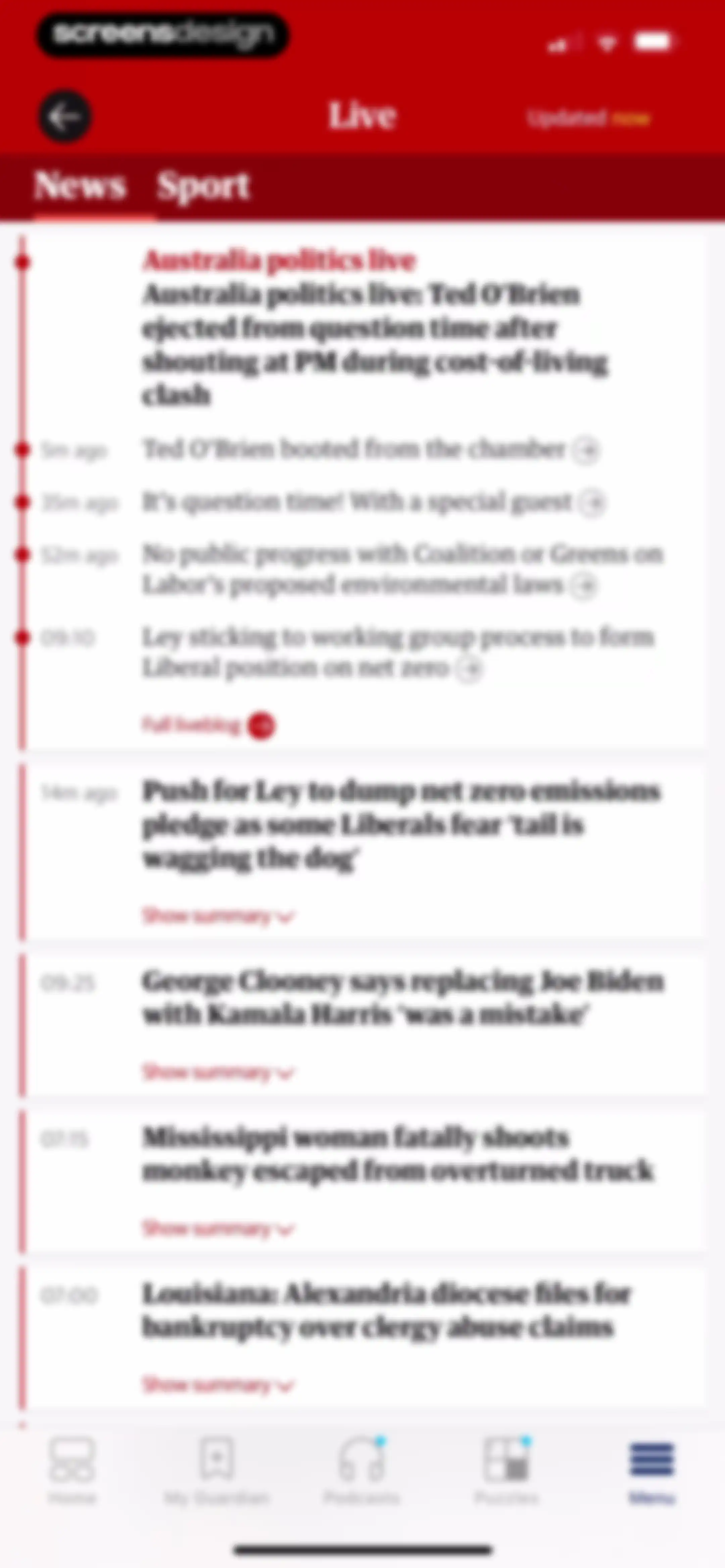 The Guardian - US & World News screen 87