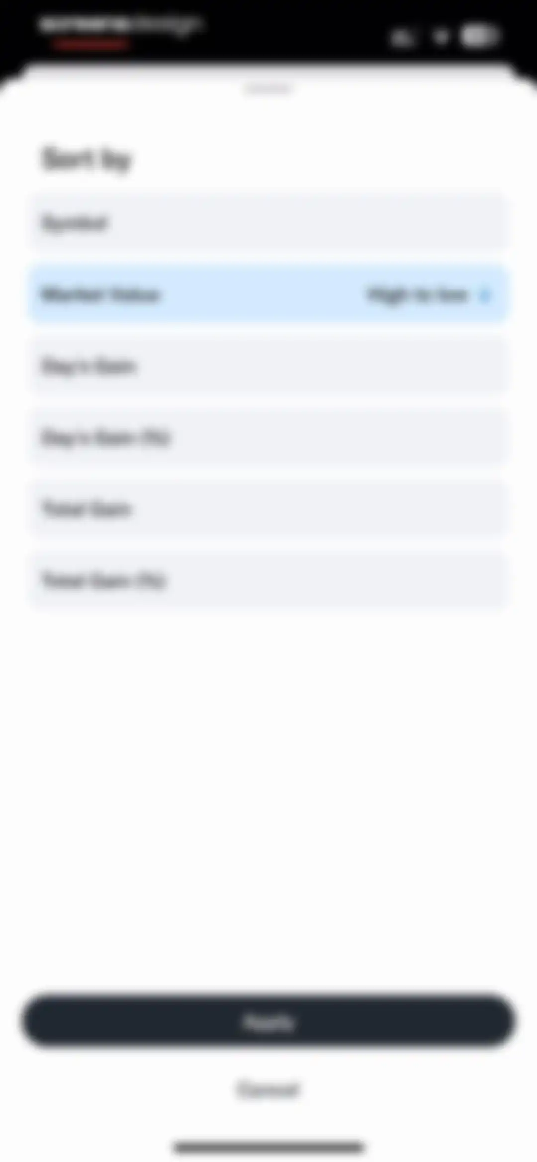 Yahoo Finance: Stocks, Markets screen 85