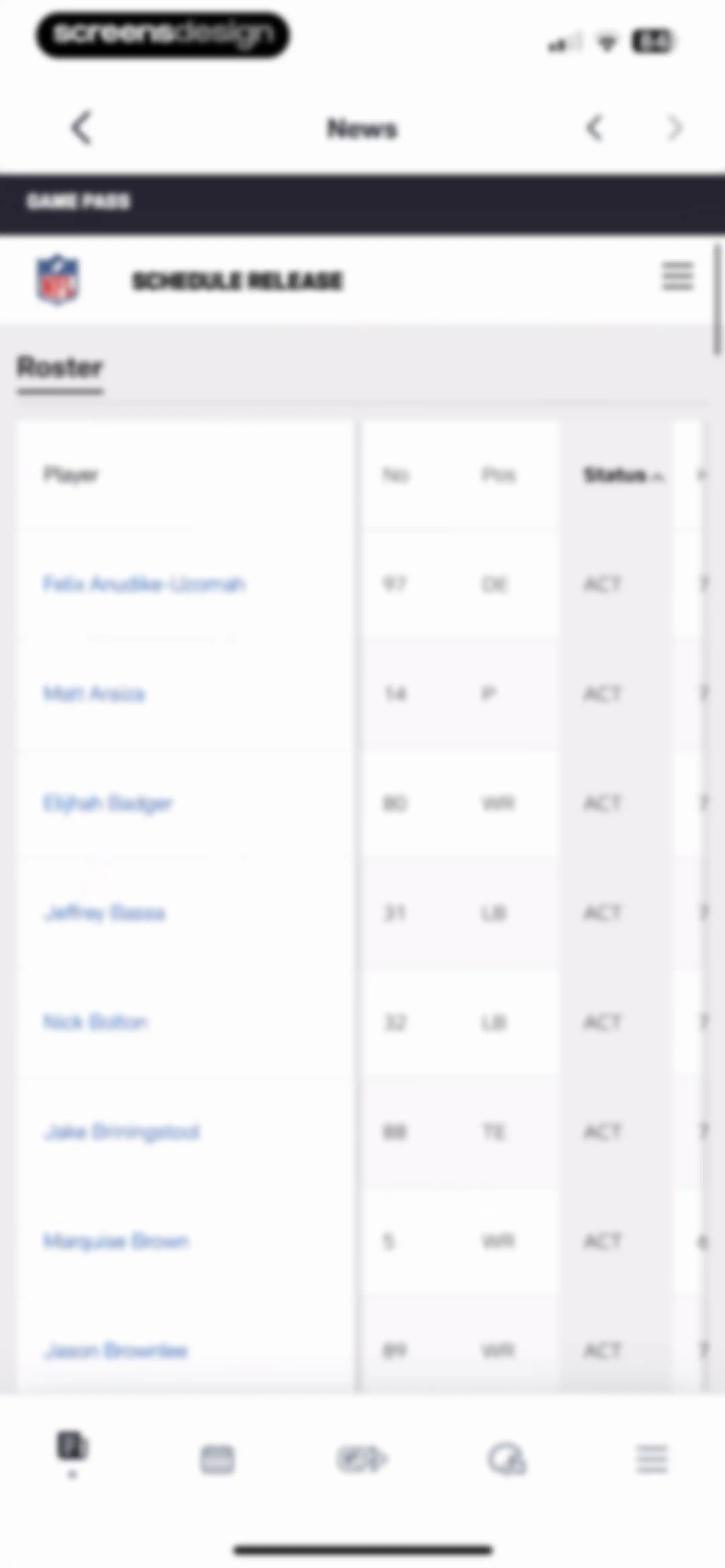 NFL screen 52