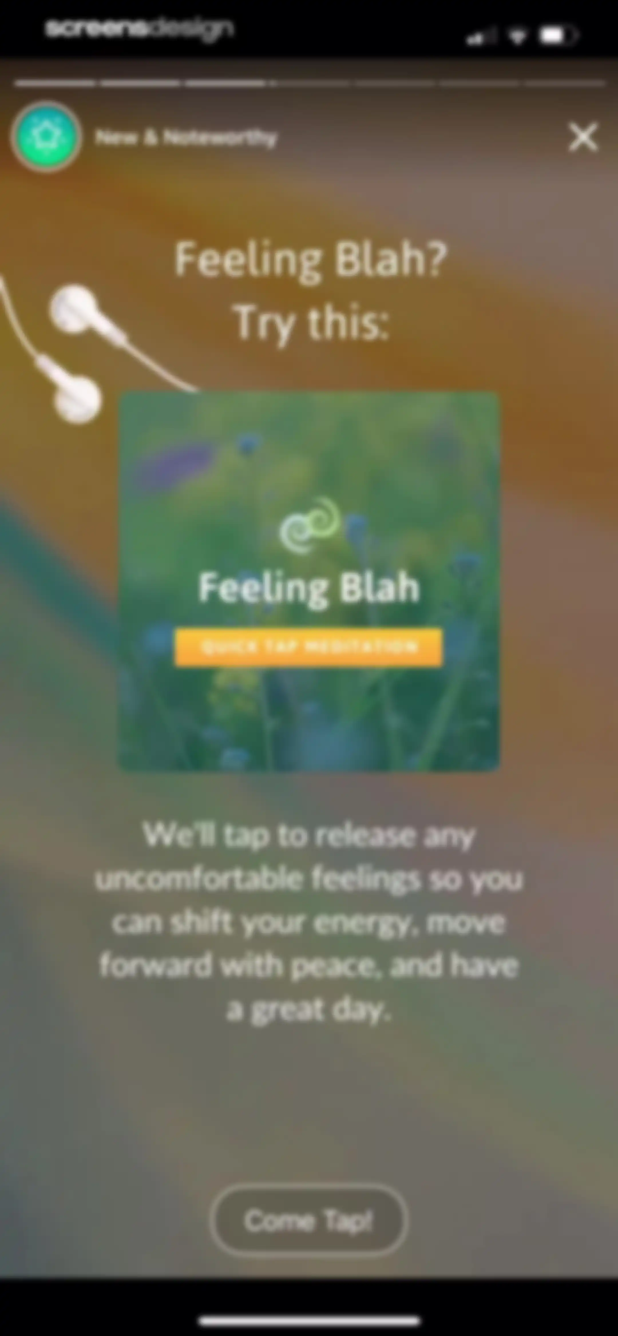 The Tapping Solution screen 22