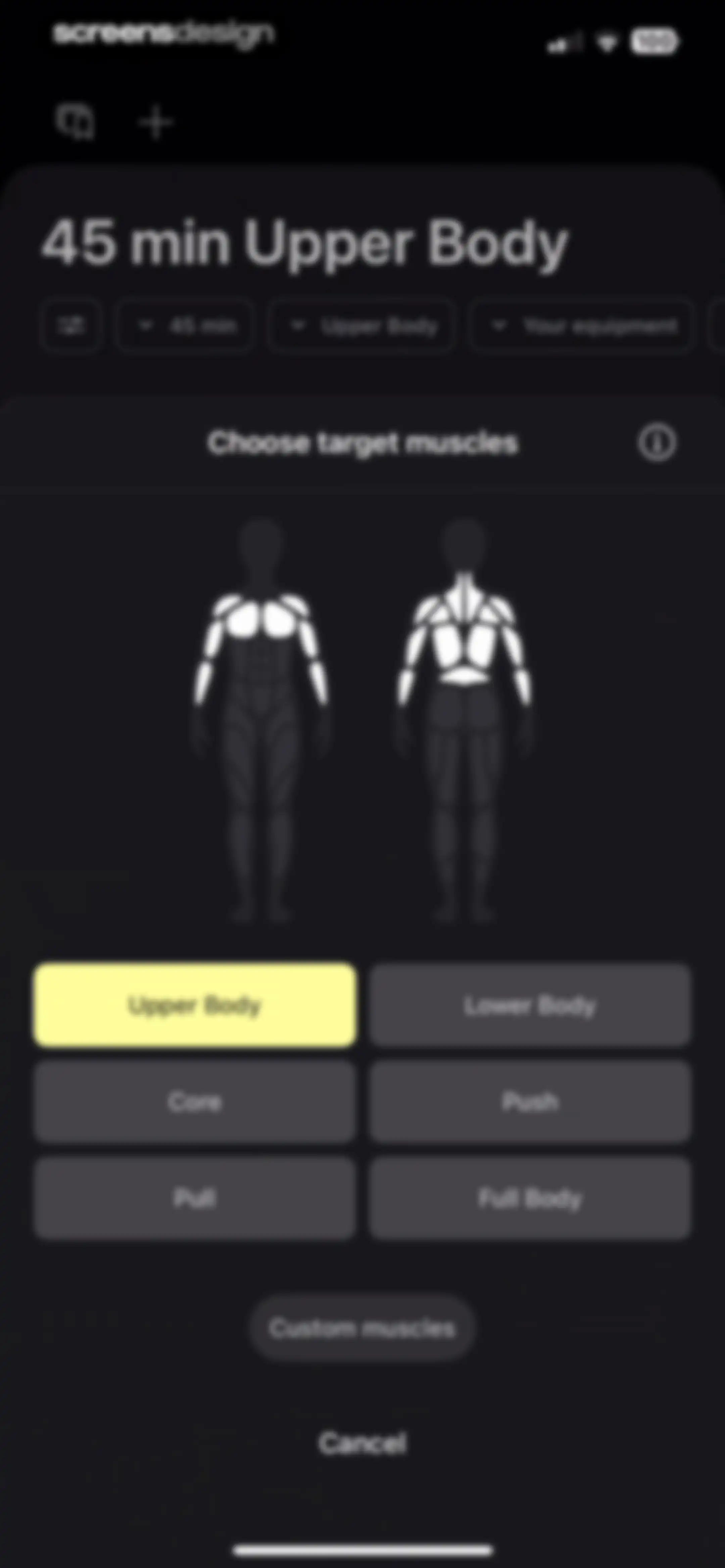 Peloton Strength+ screen 93