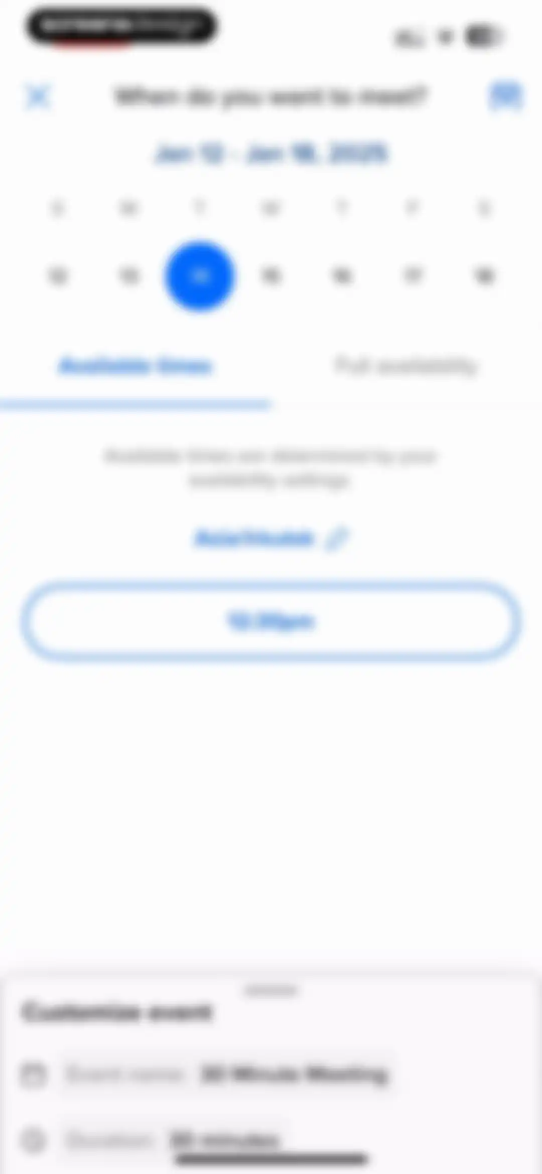 Calendly Mobile screen 27