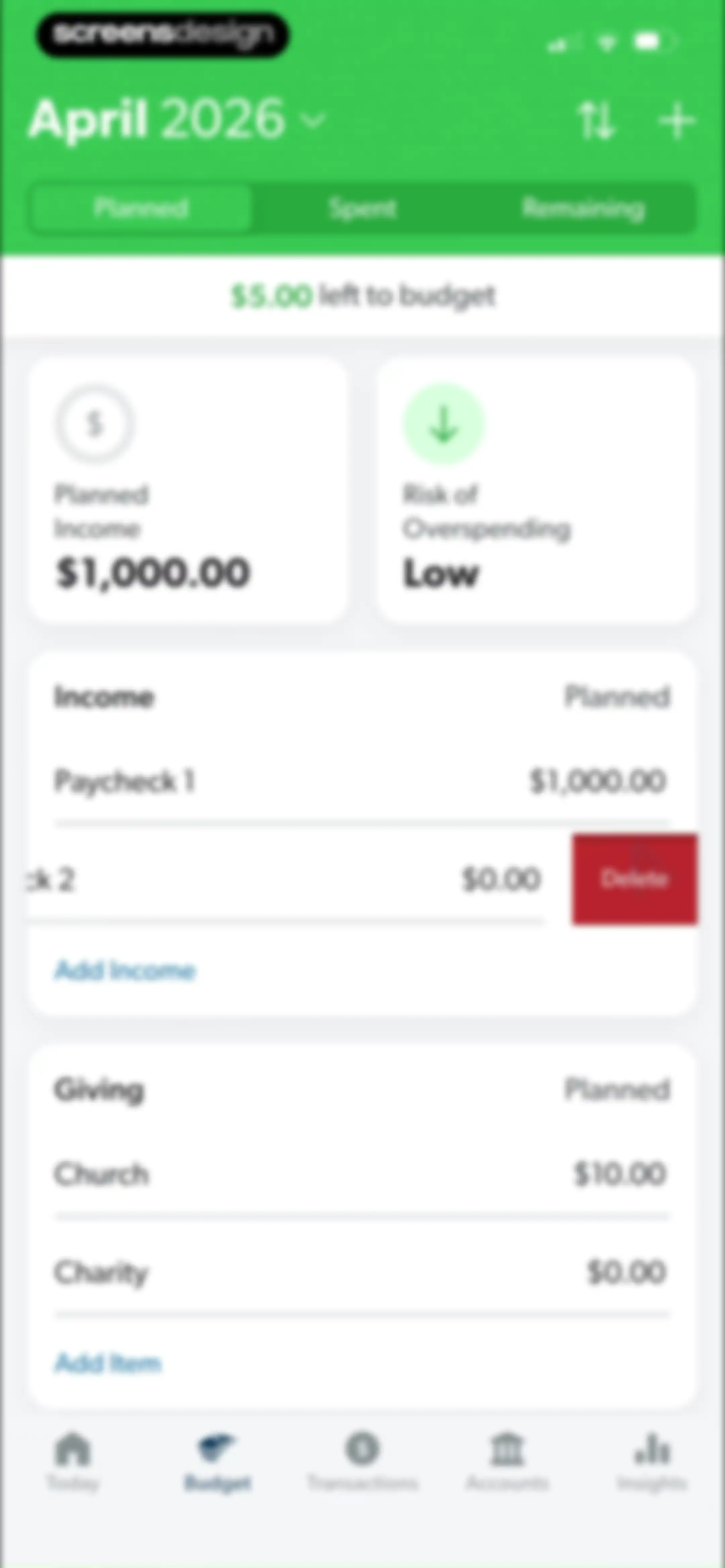 EveryDollar: Budget Management screen 44