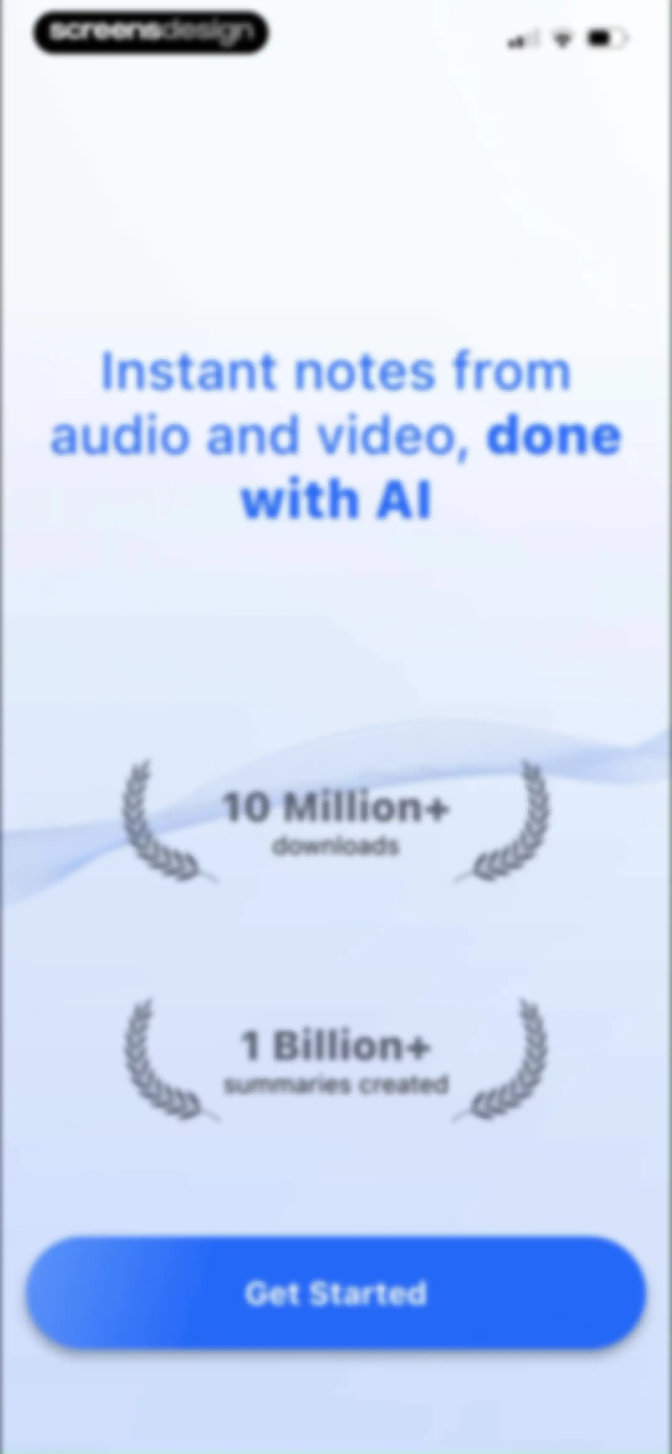 Summary - AI Note Taker screen 3