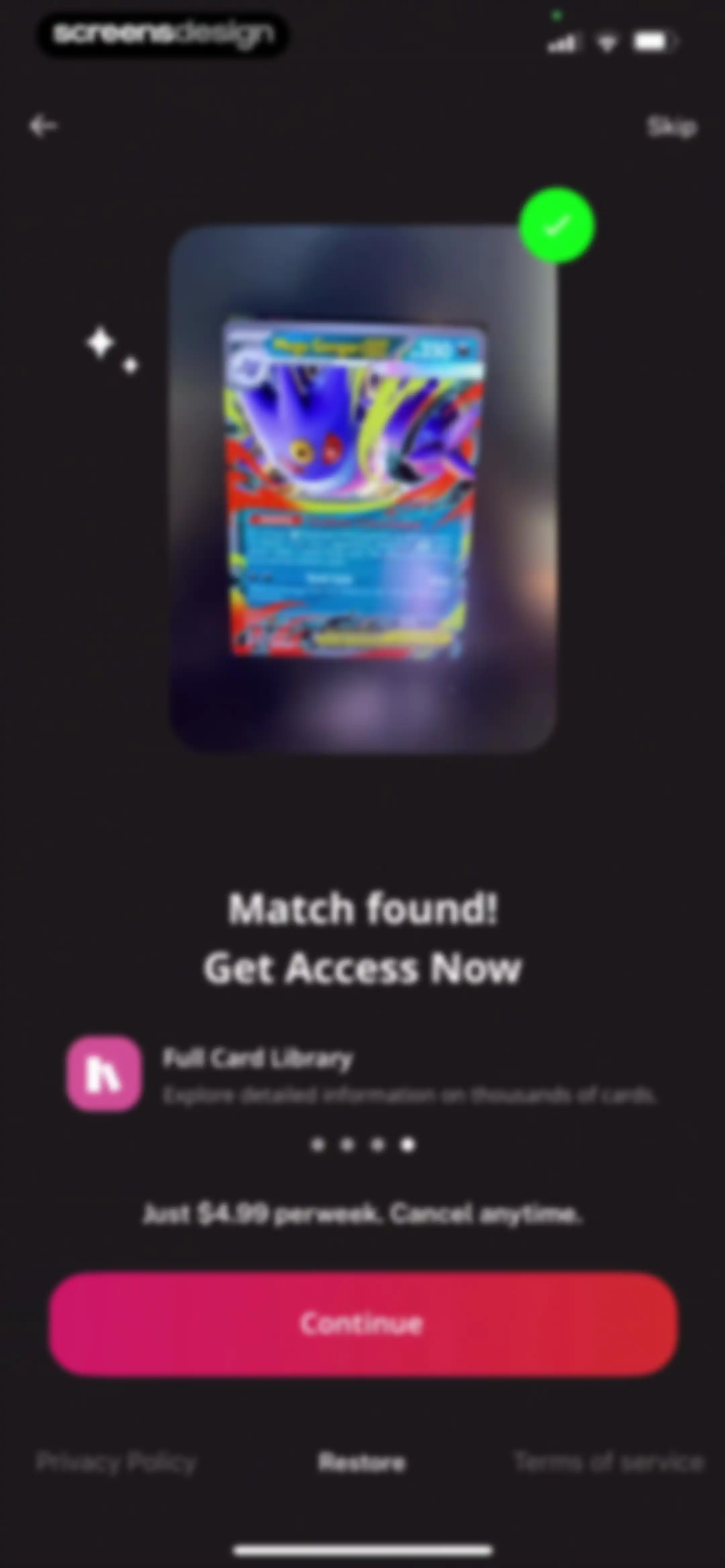 TCG Card Identifier Value screen 19