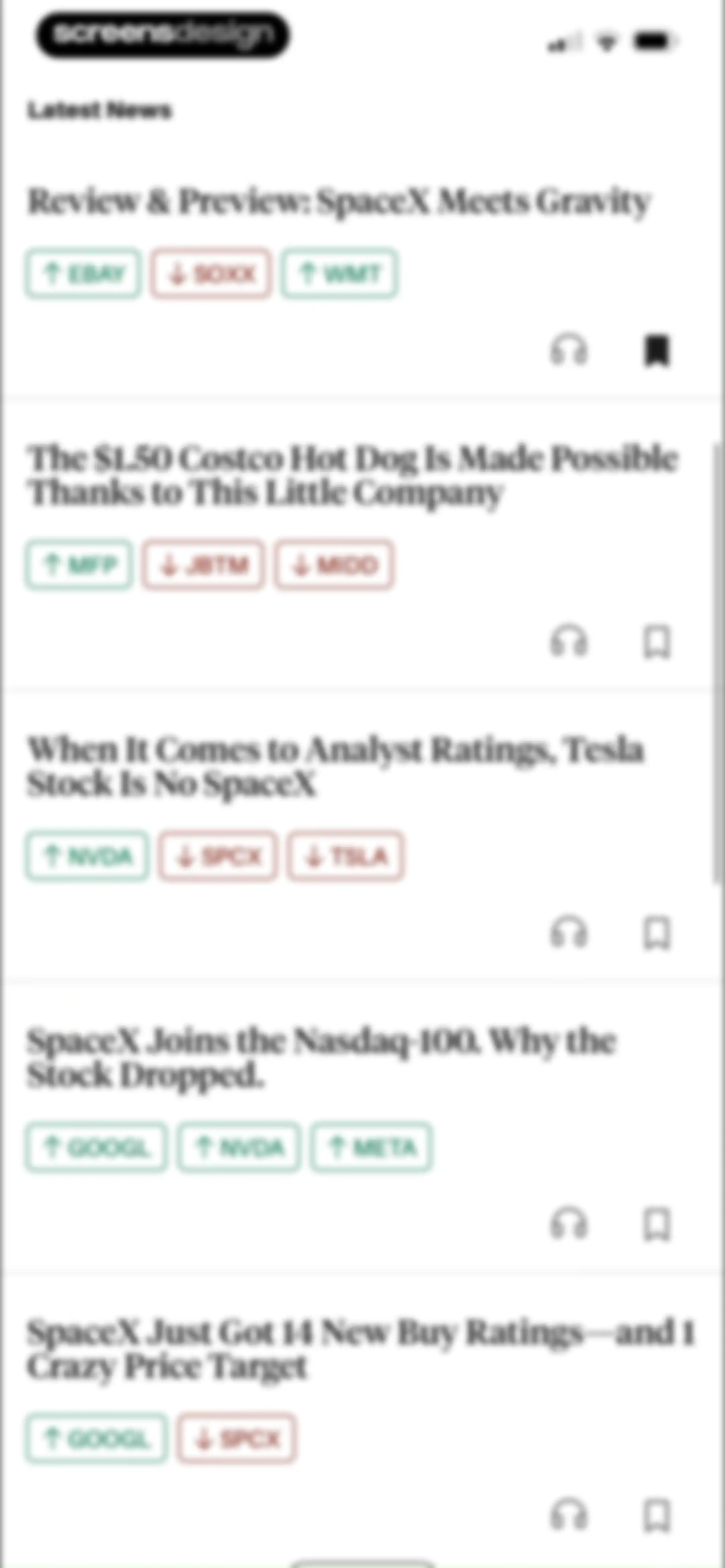 Barron’s - Investing Insights screen 31