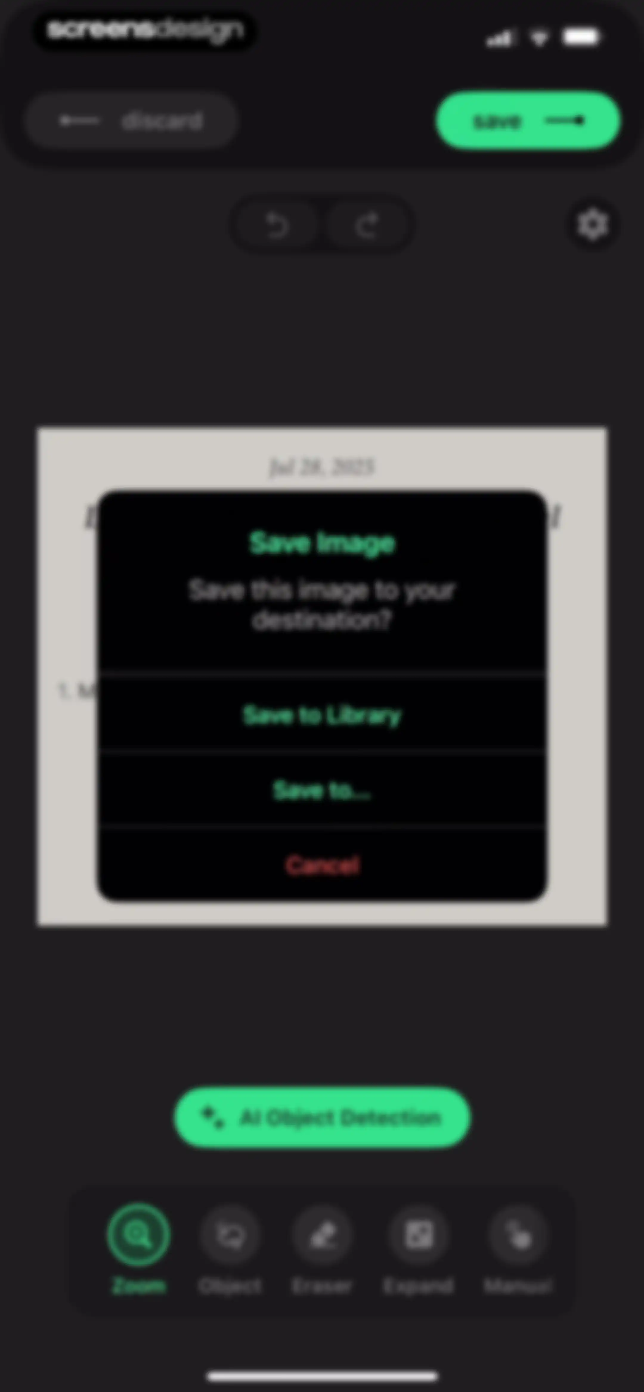 Remove Objects screen 55