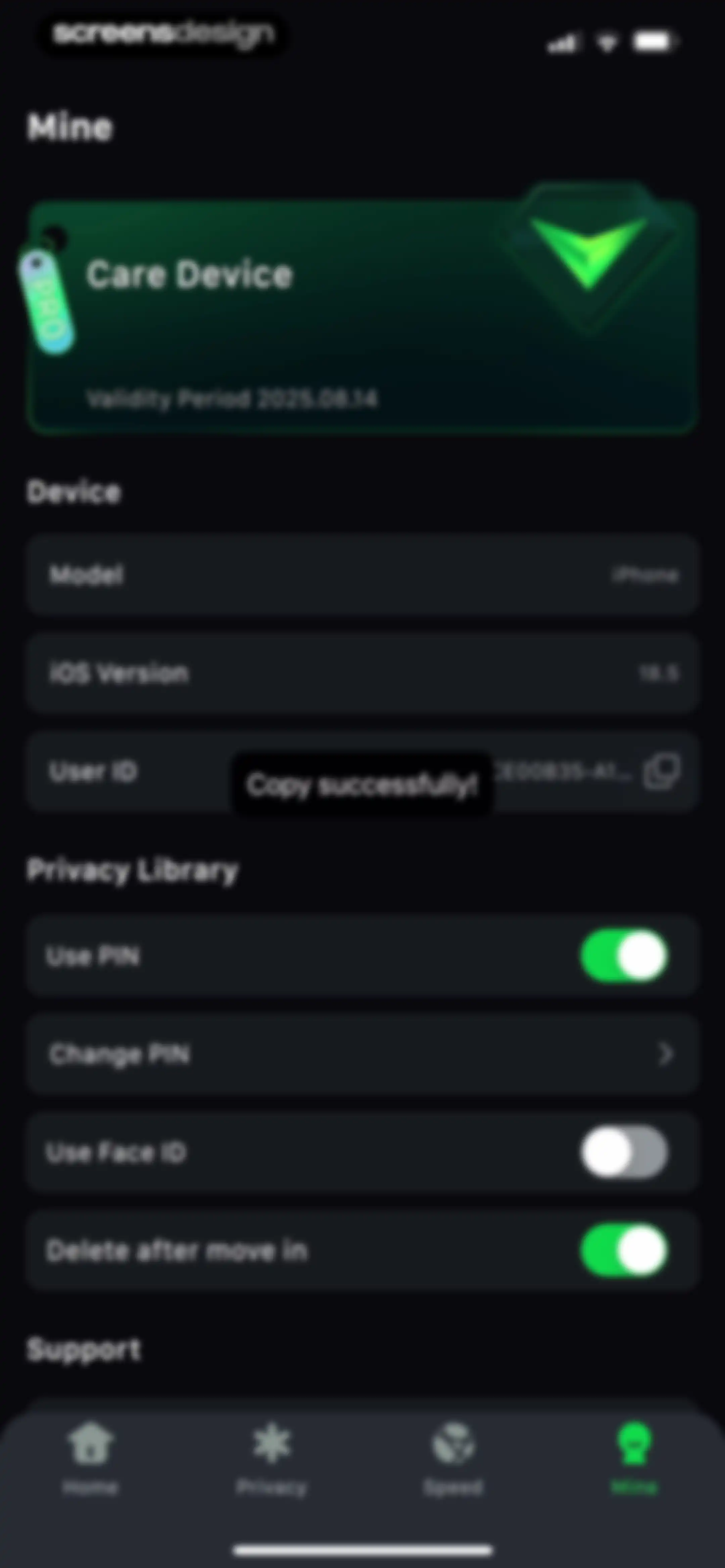 Device Care: Storage & Battery screen 130