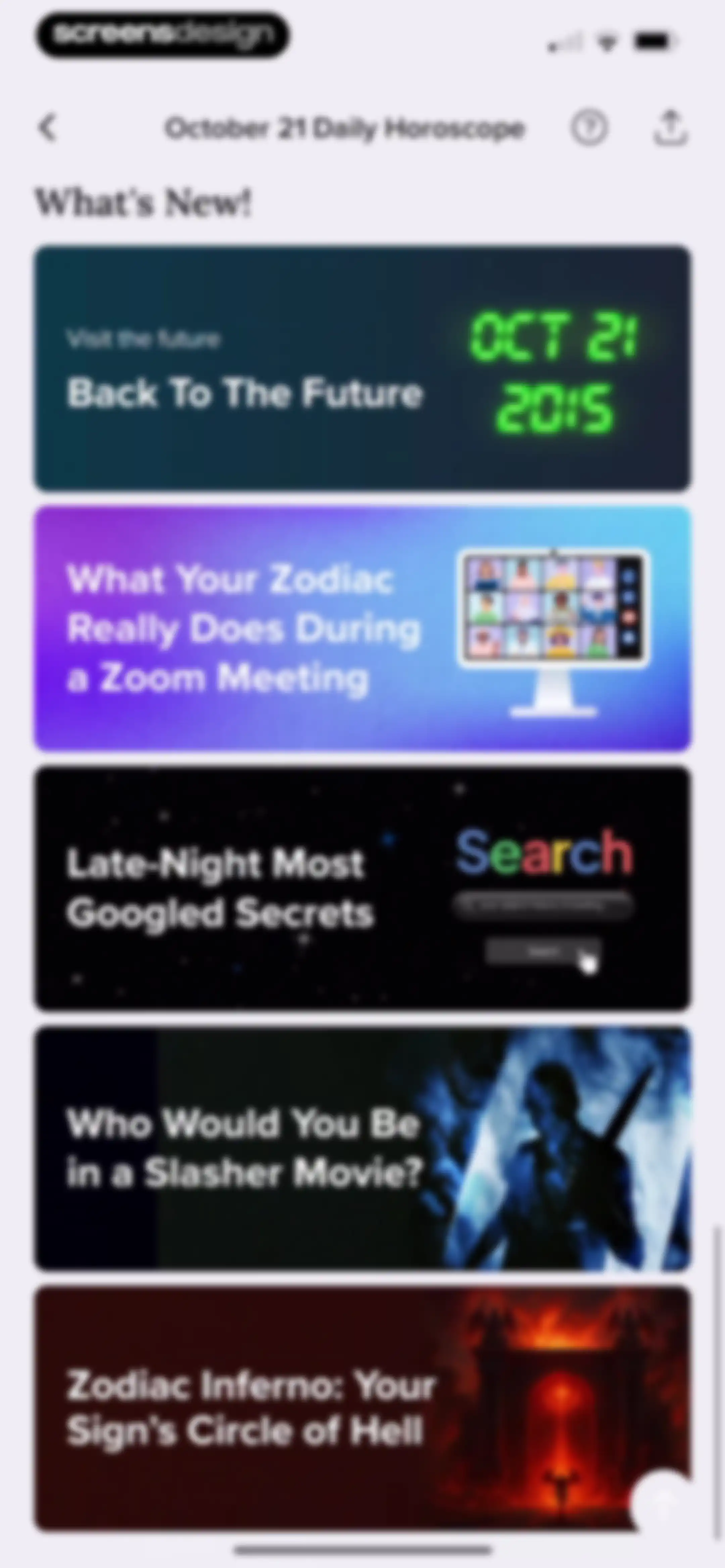 FORCETELLER: Daily Horoscope screen 55