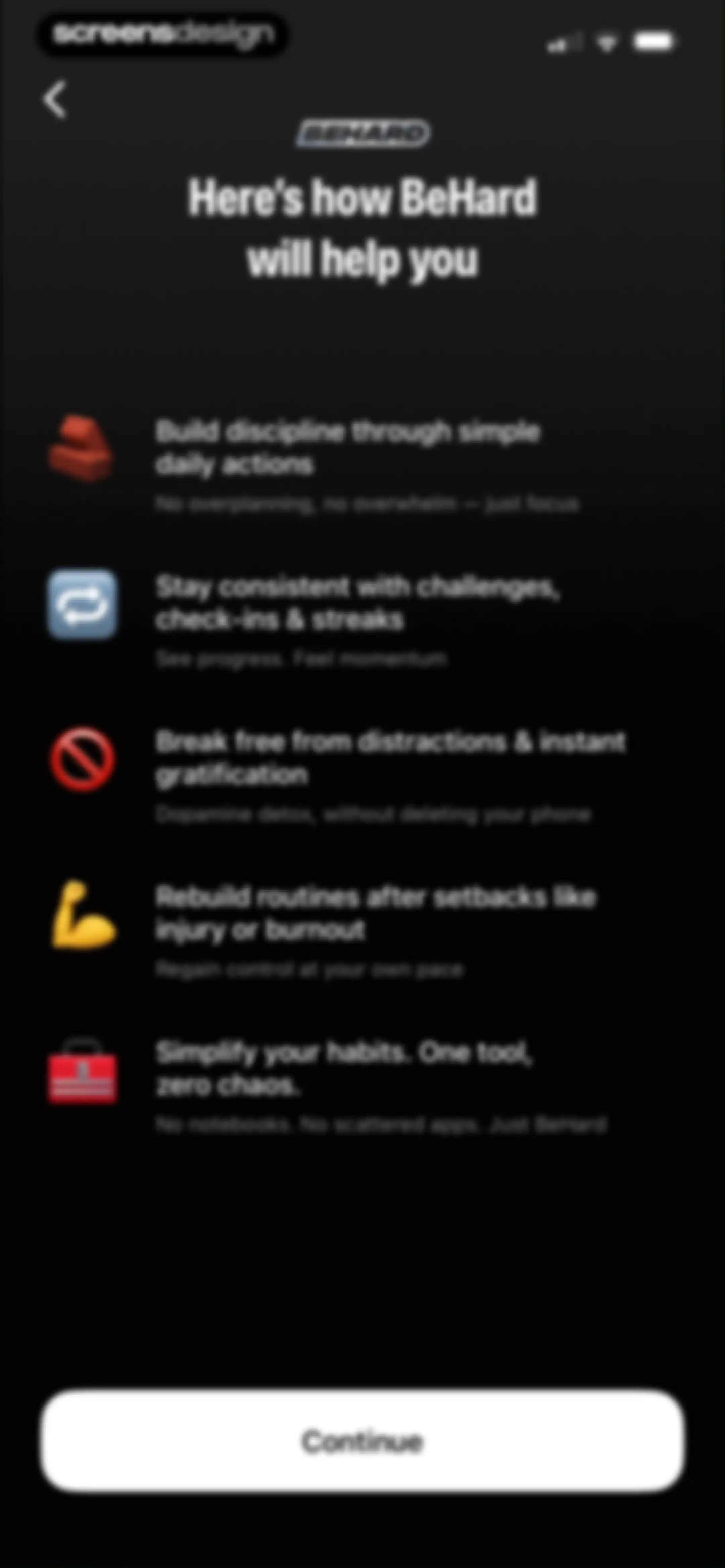 75 Days Challenge Tough & Soft screen 8