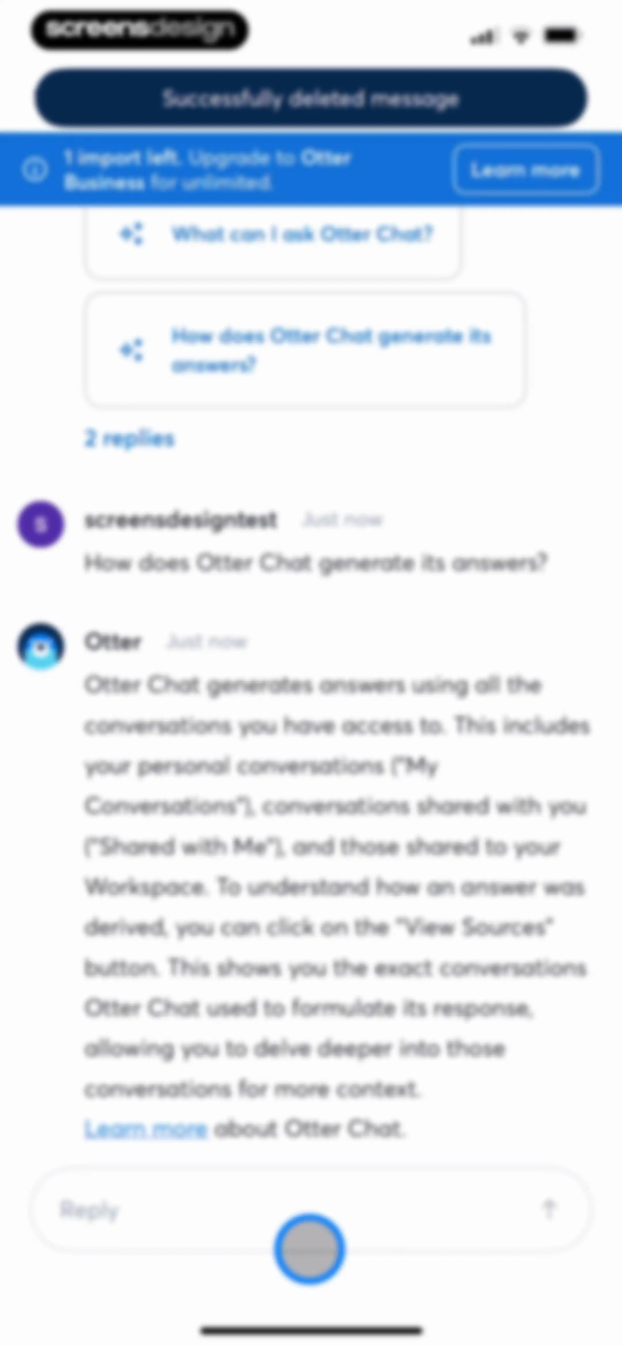 Otter Transcribe Voice Notes screen 124