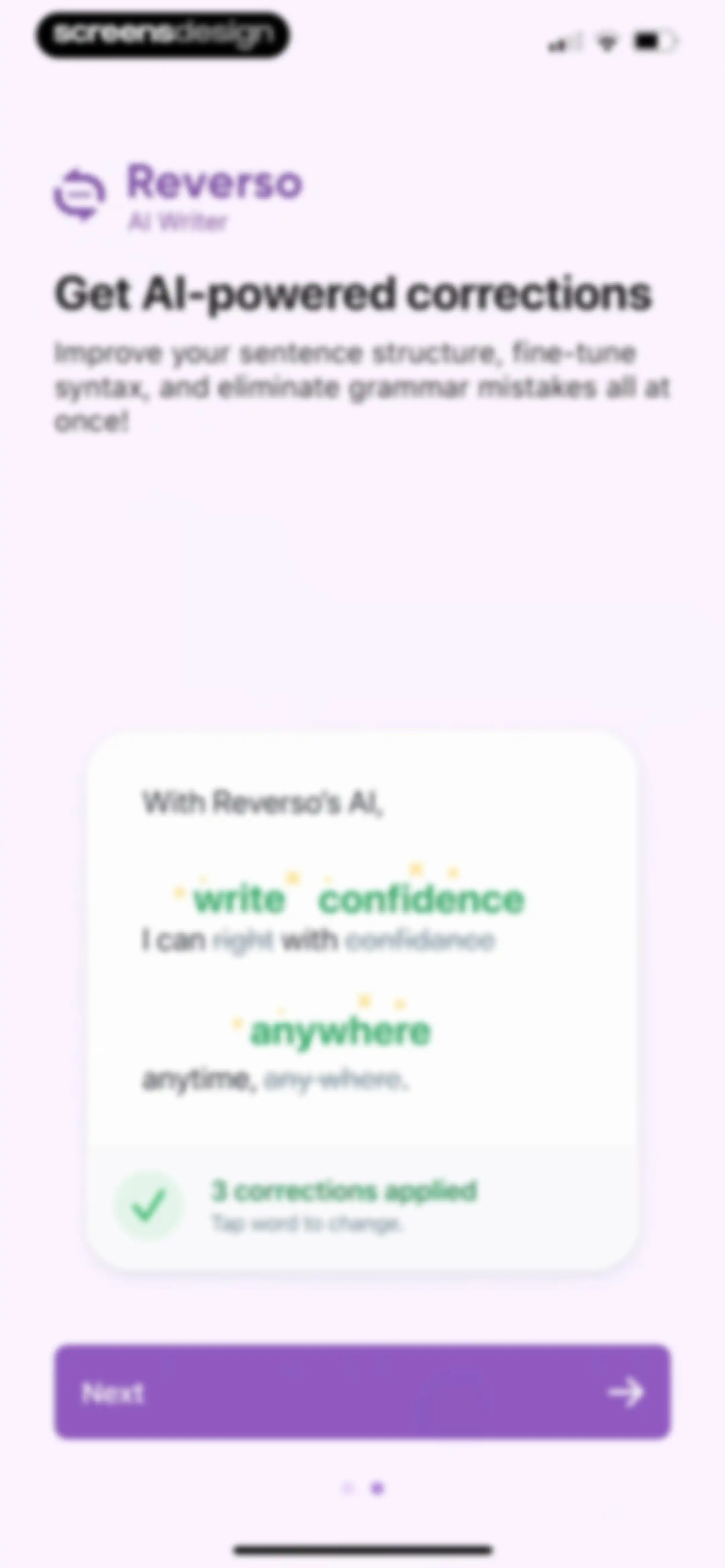 Reverso translate and learn screen 128